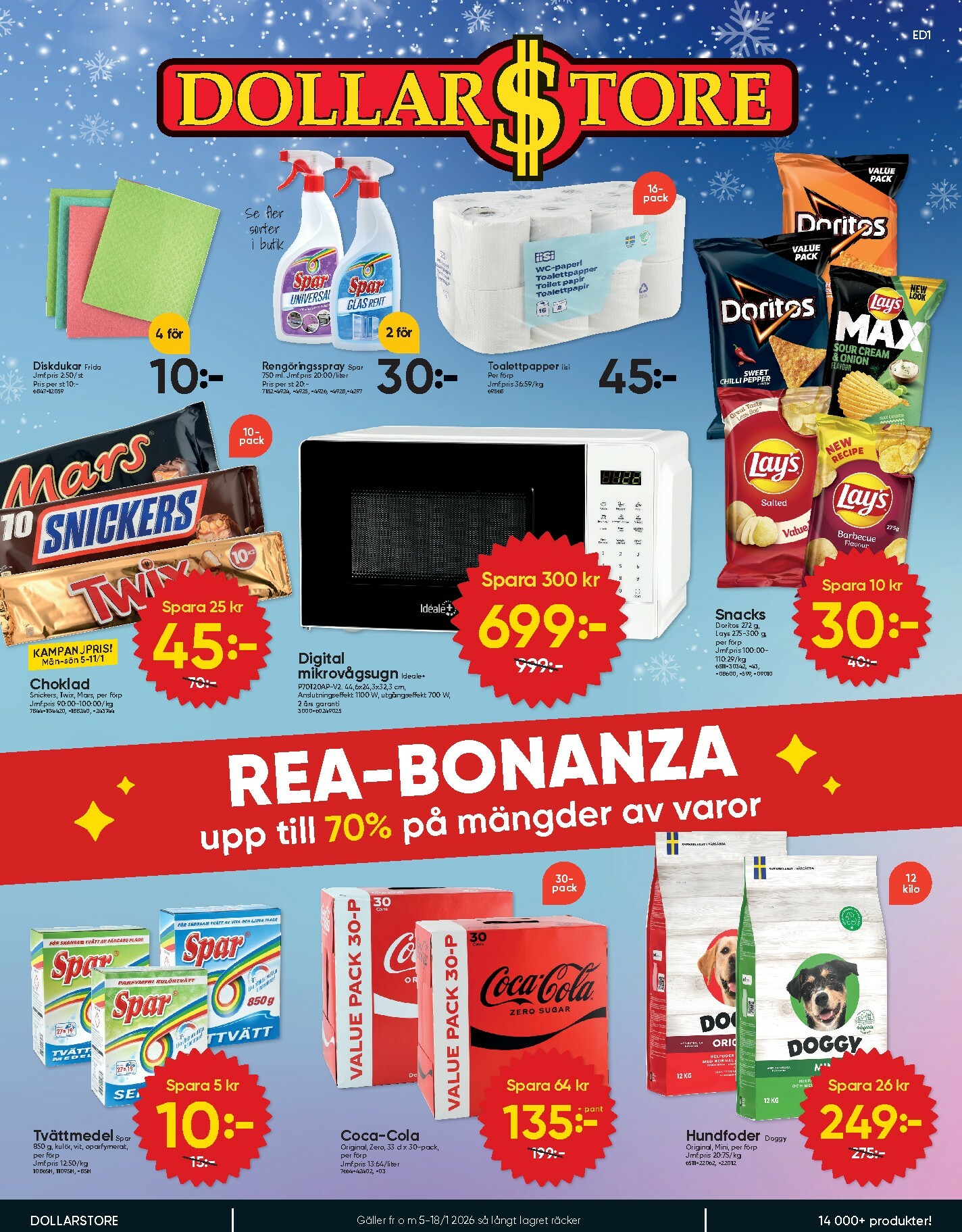 Dollar Store-reklambladet giltigt från 05/01 - 18/01