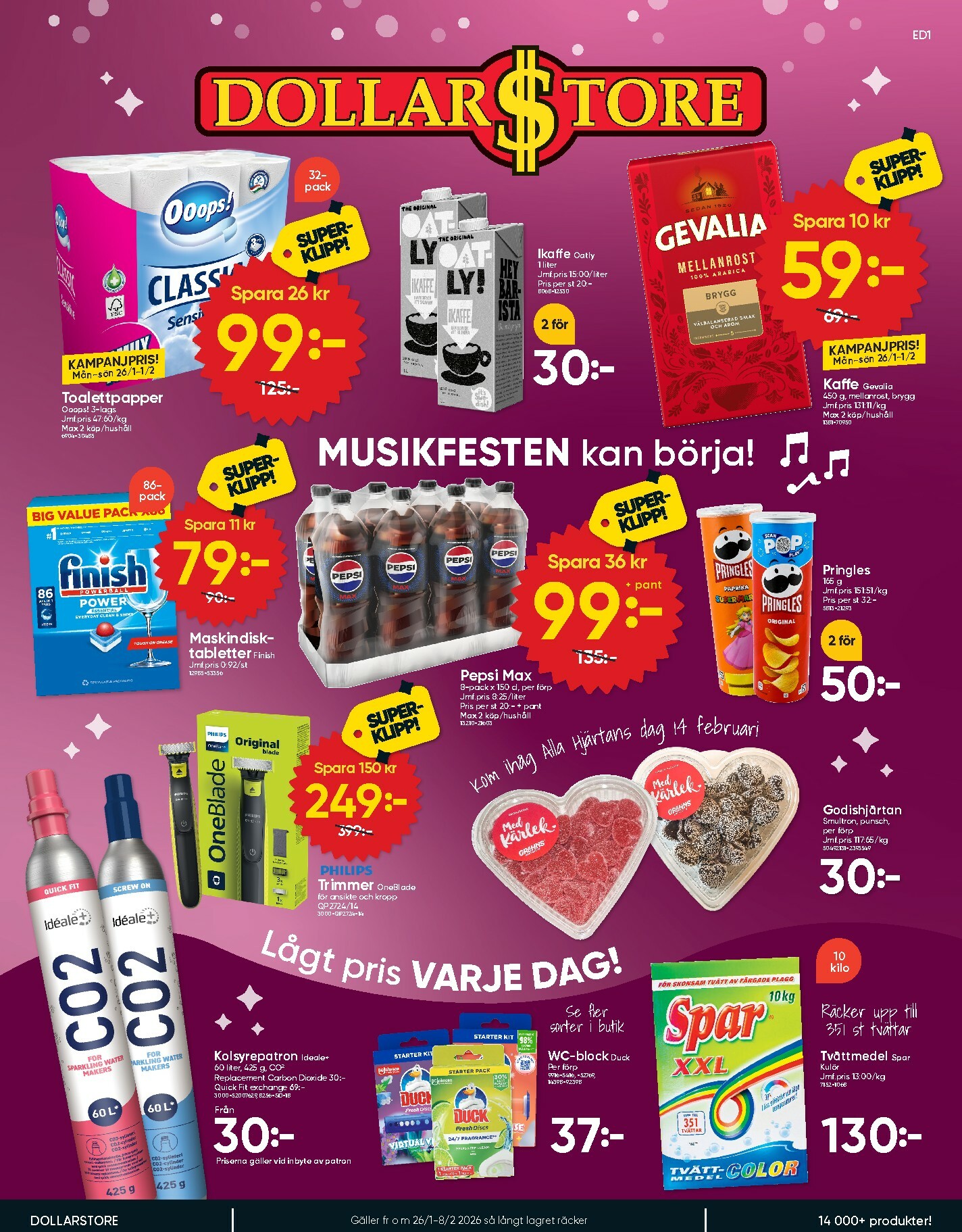 Dollar Store-reklambladet giltigt från 26/01 - 08/02