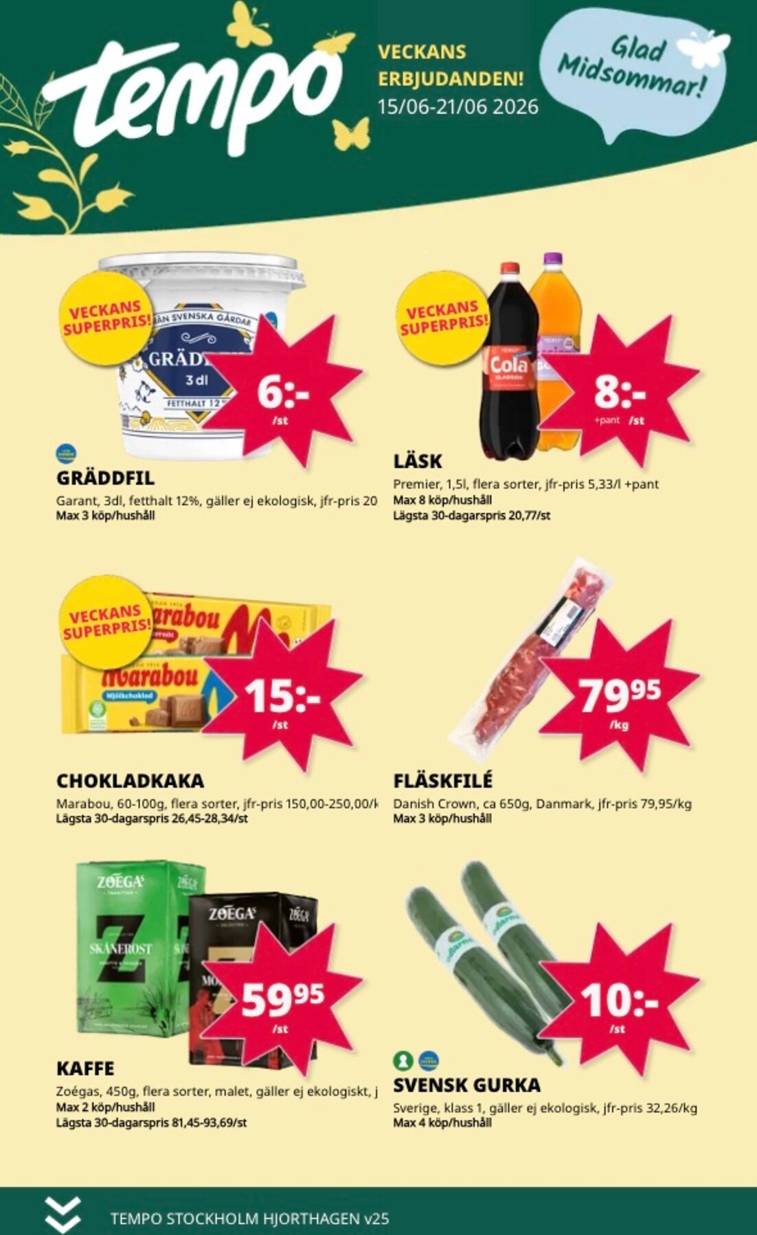 Aktuellt Tempo reklamblad från måndag, 15/06/2026 till söndag, 21/06/2026
