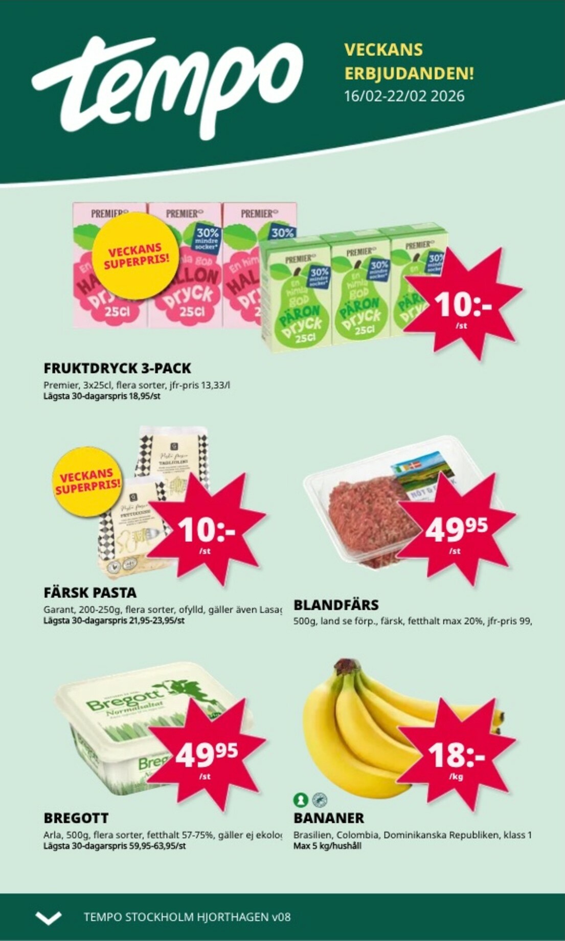 Tempo-reklambladet giltigt från 16/02/2026 - 22/02/2026