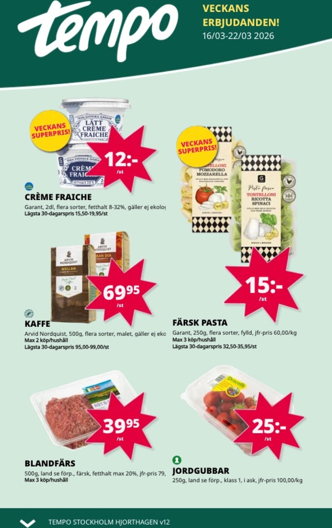 Tempo-reklambladet giltigt från 16/03/2026 - 22/03/2026