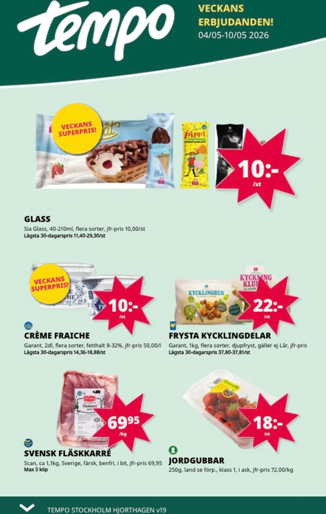 Aktuellt Tempo reklamblad giltigt från måndag 04/05/2026 till söndag 10/05/2026