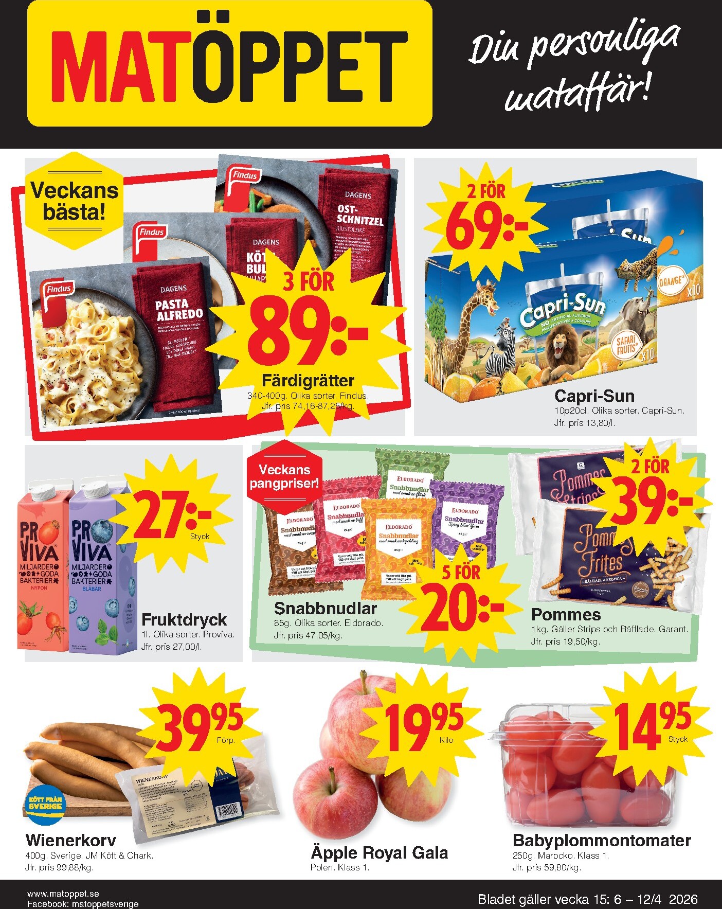 Matöppet-reklambladet giltigt från 06/04/2026 - 12/04/2026