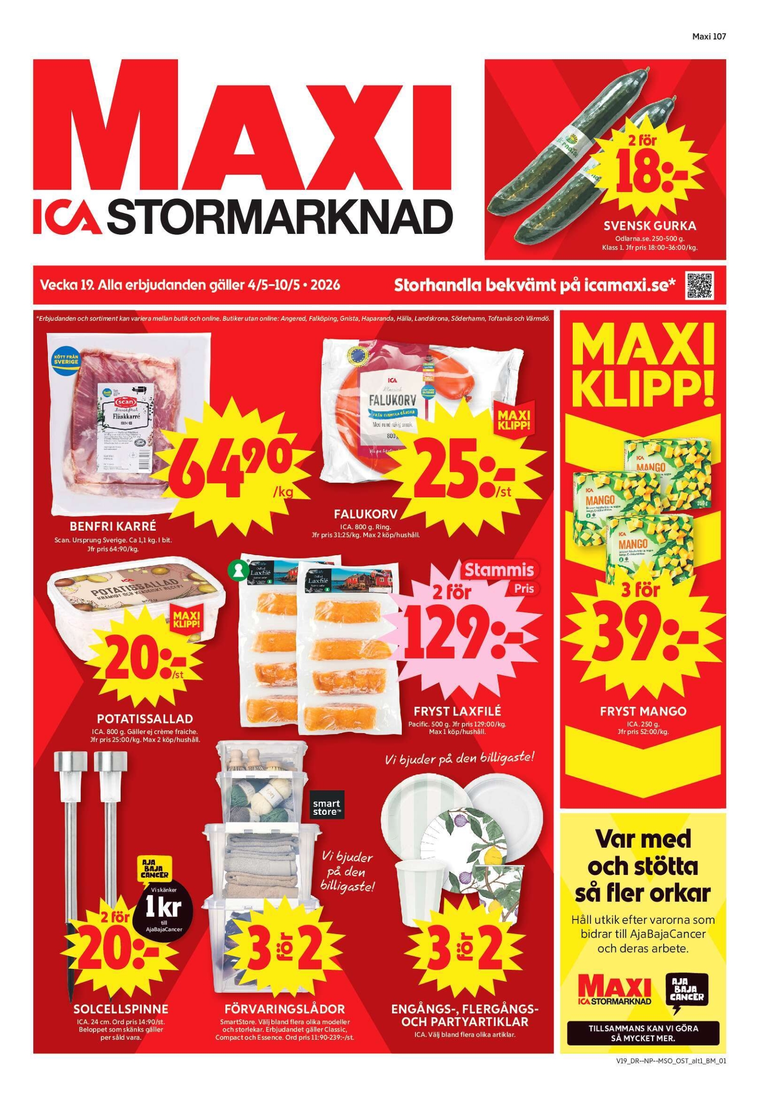 Aktuellt ICA Maxi reklamblad giltigt från måndag 04/05/2026 till söndag 10/05/2026