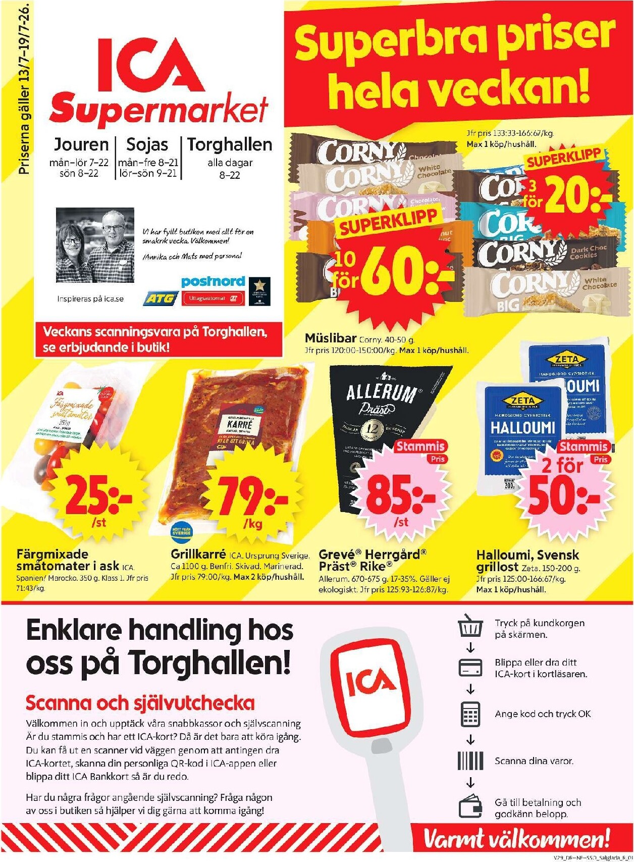 Aktuellt ICA Supermarket reklamblad från måndag, 13/07/2026 till söndag, 19/07/2026