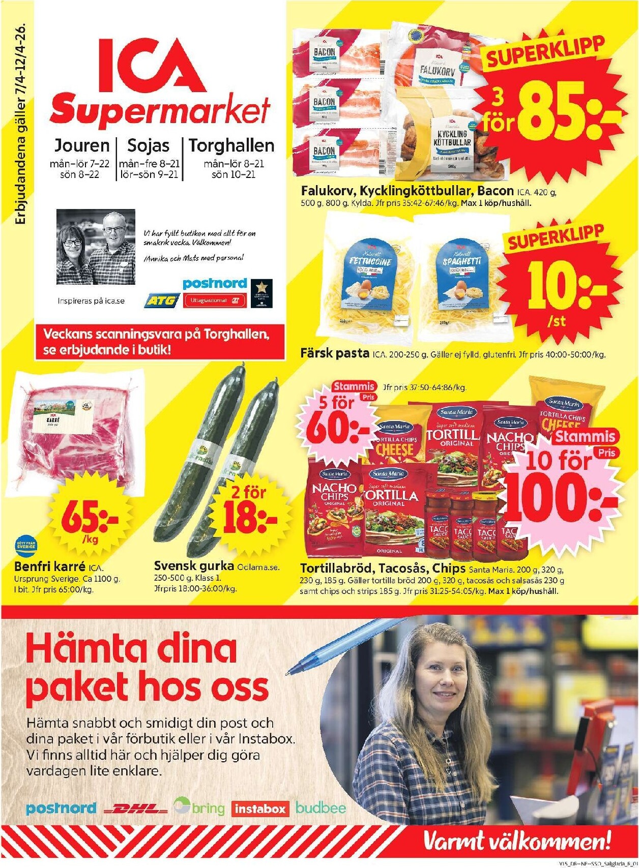ICA Supermarket-reklambladet giltigt från 07/04/2026 - 12/04/2026