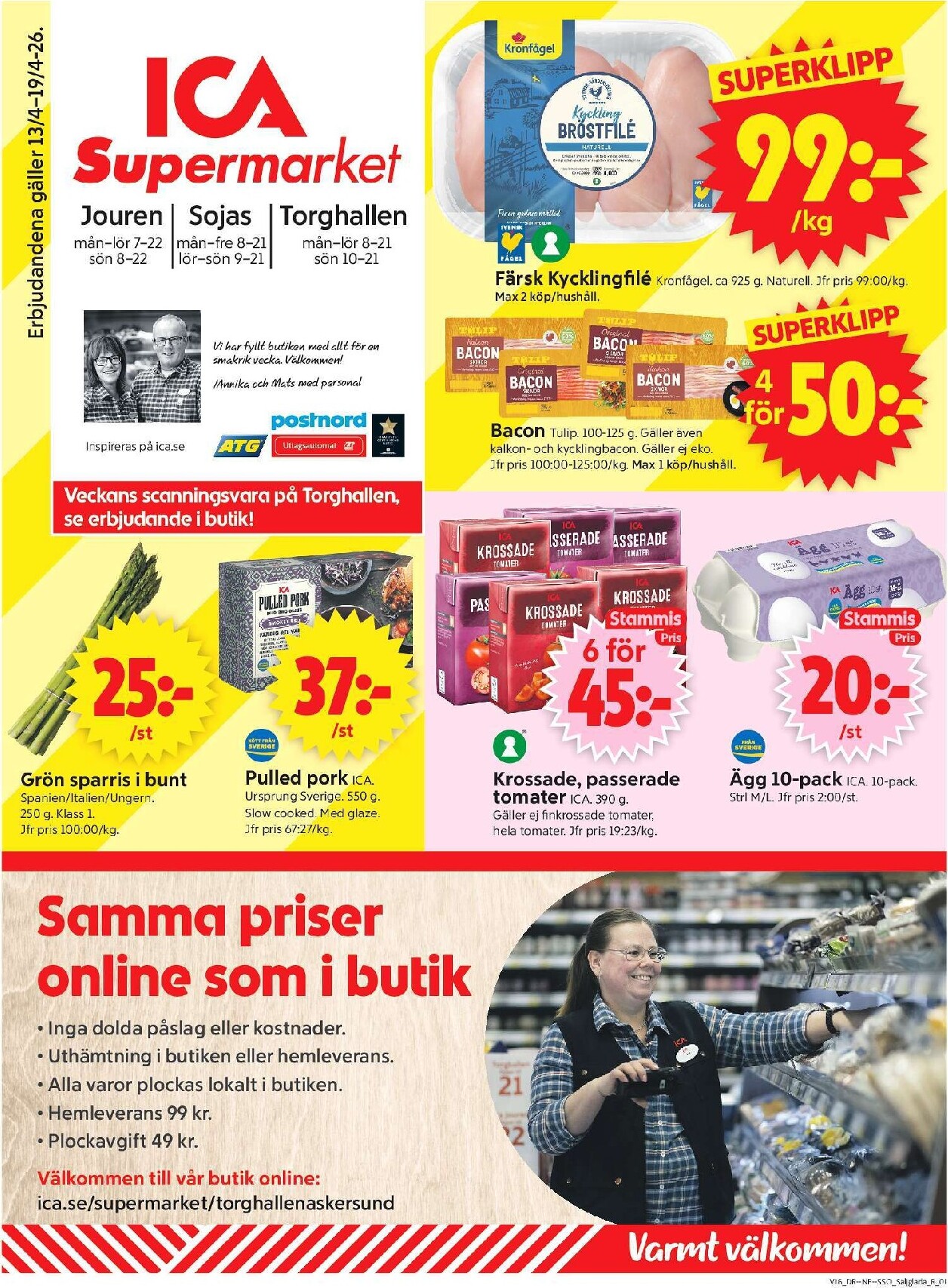 Aktuellt ICA Supermarket reklamblad giltigt från måndag 13/04/2026 till söndag 19/04/2026