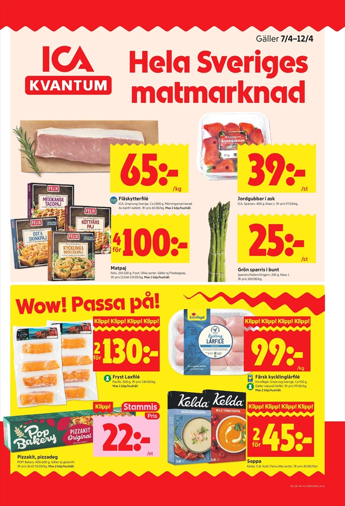ICA Kvantum-reklambladet giltigt från 07/04/2026 - 12/04/2026