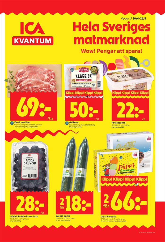 Aktuellt ICA Kvantum reklamblad giltigt från måndag 20/04/2026 till söndag 26/04/2026