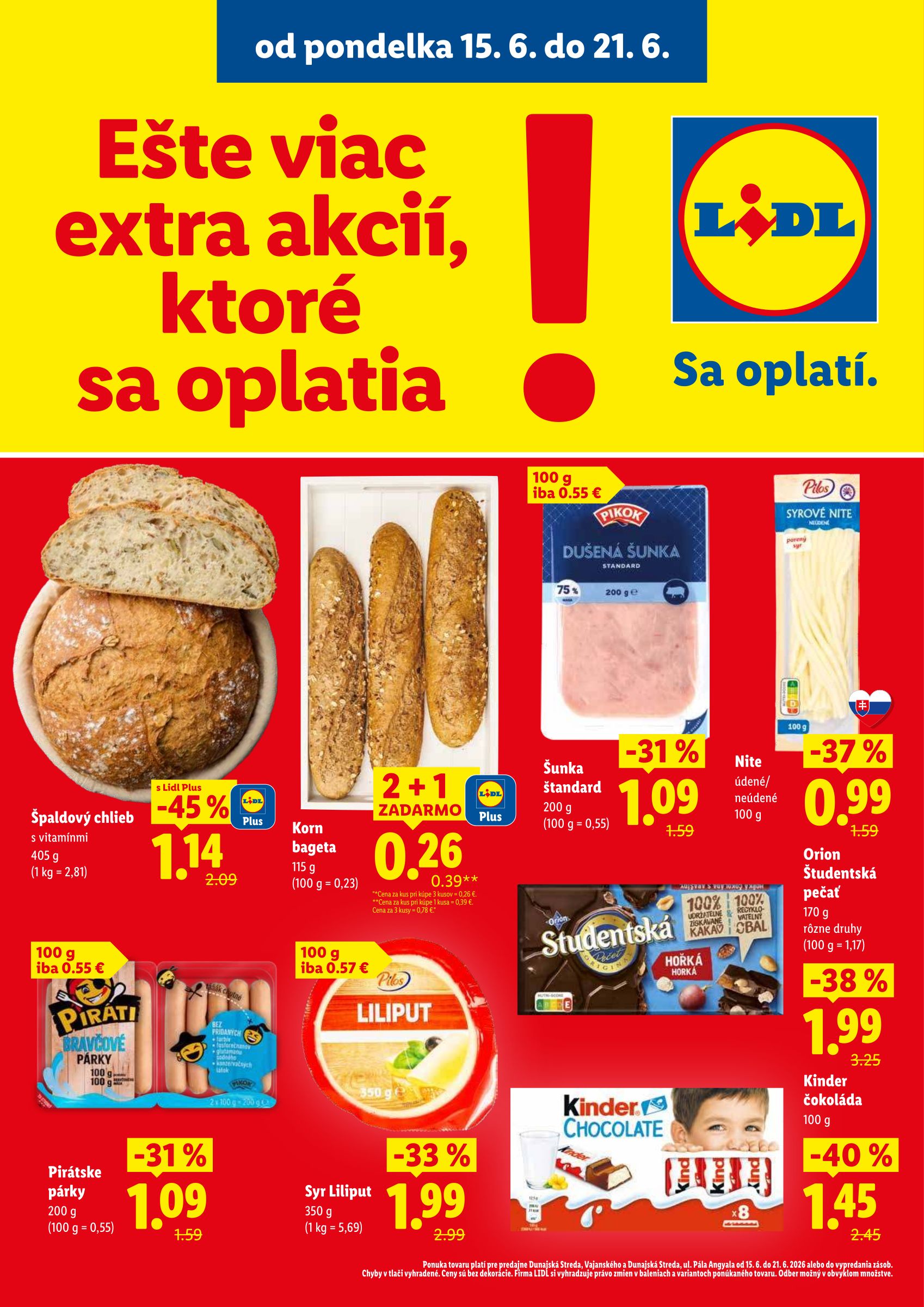 Nový Lidl - Špeciálne akcie leták od pondelka, 15.06.2026 do nedele, 21.06.2026
