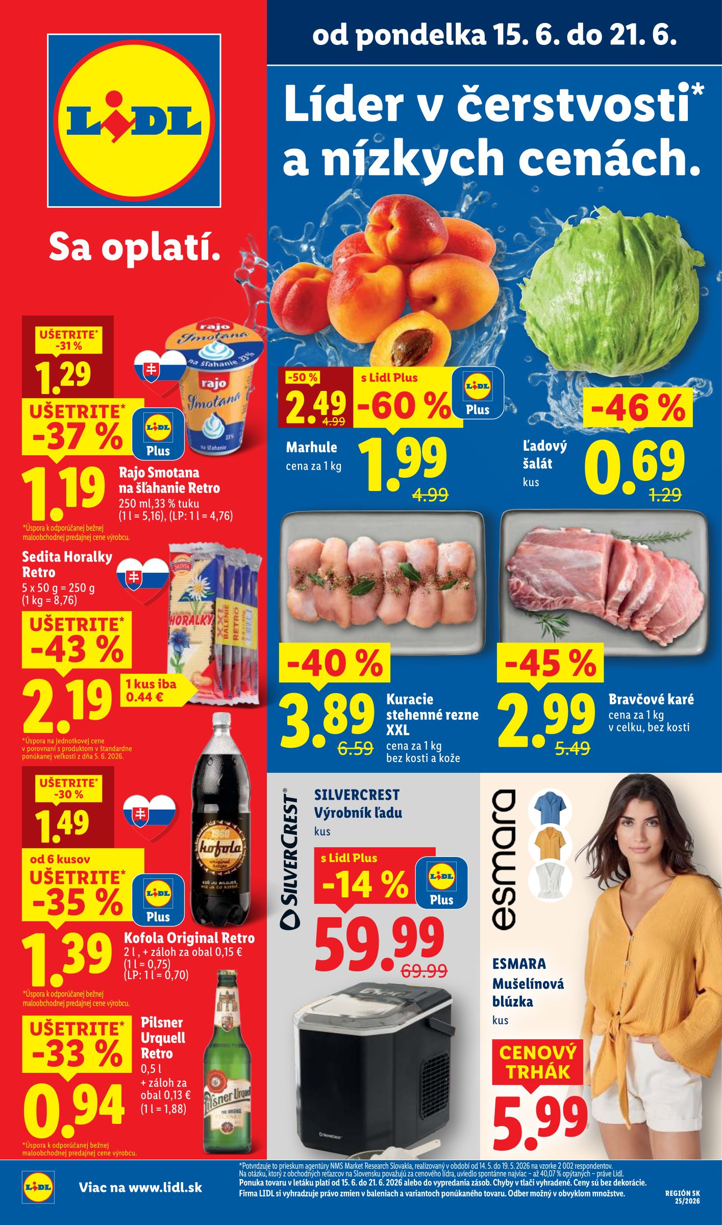 Nový Lidl leták od pondelka, 15.06.2026 do nedele, 21.06.2026