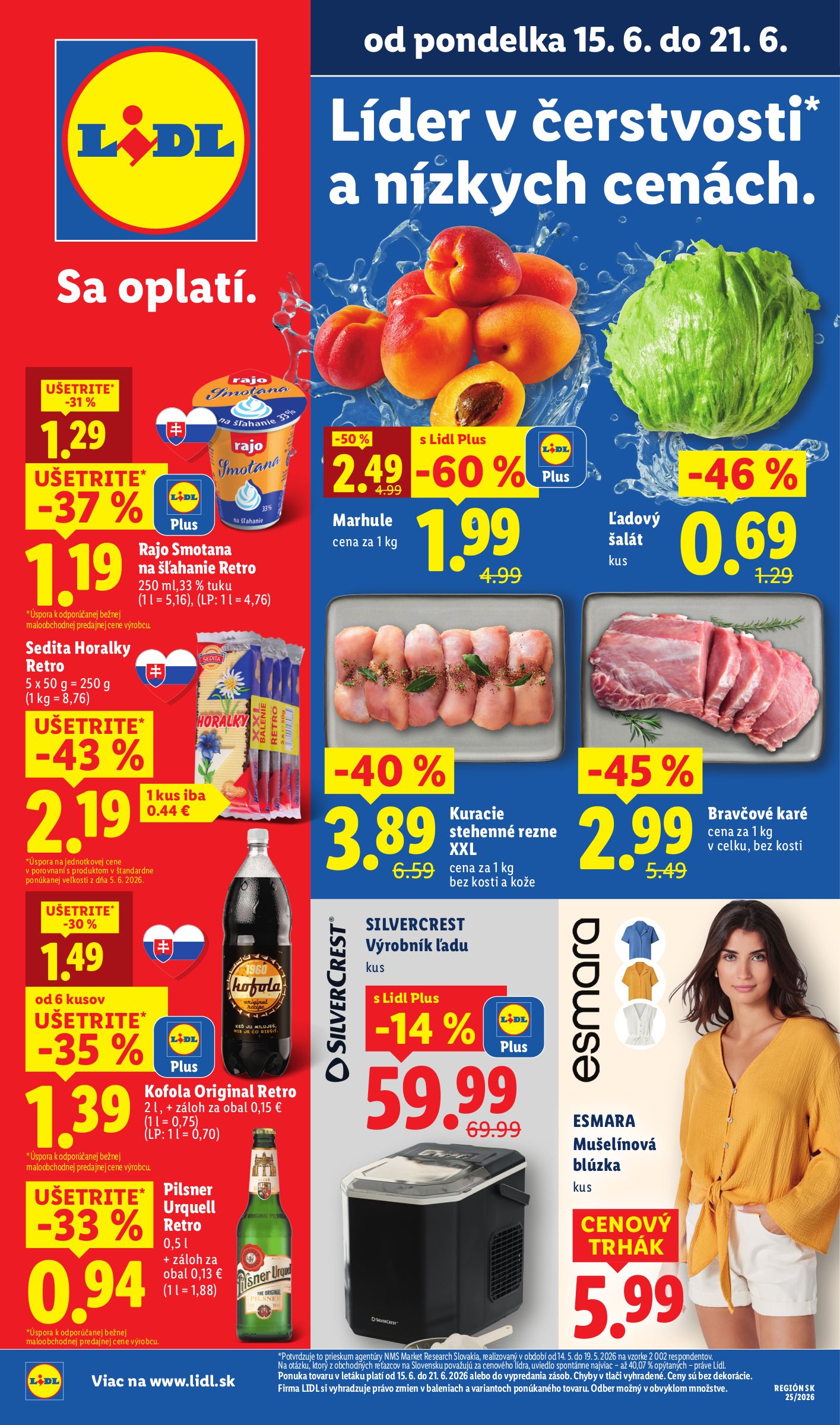 Aktuálny Lidl leták od pondelka, 15.06.2026 do nedele, 21.06.2026