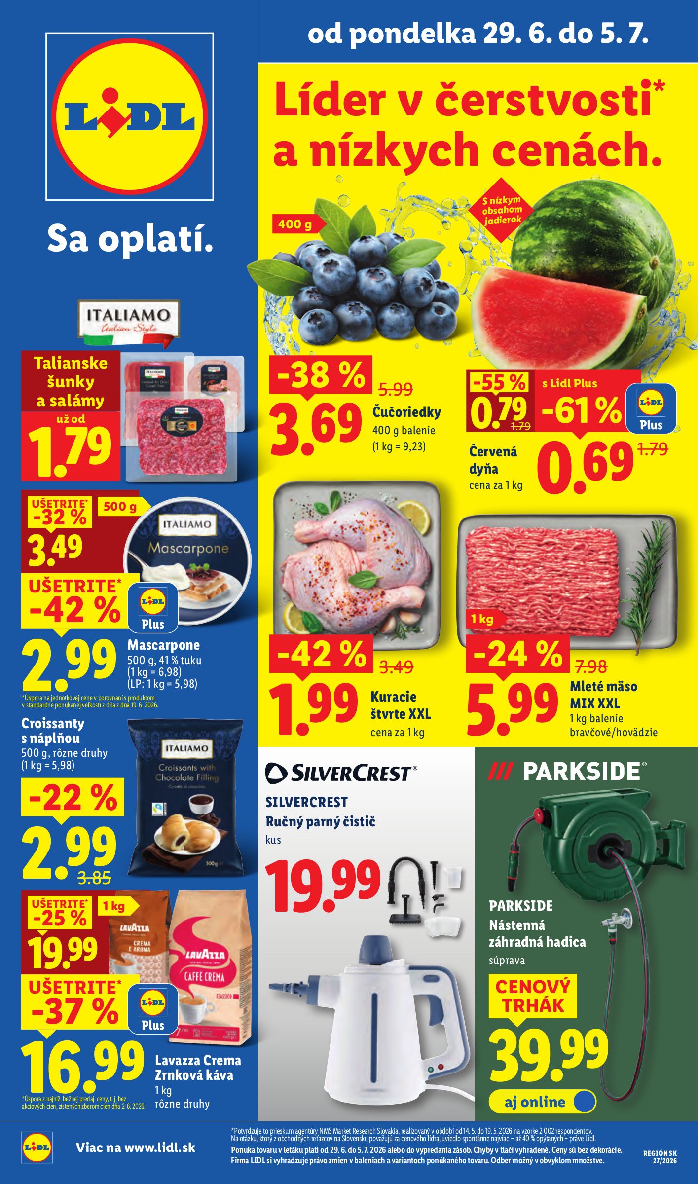Nový Lidl leták od pondelka, 29.06.2026 do nedele, 05.07.2026