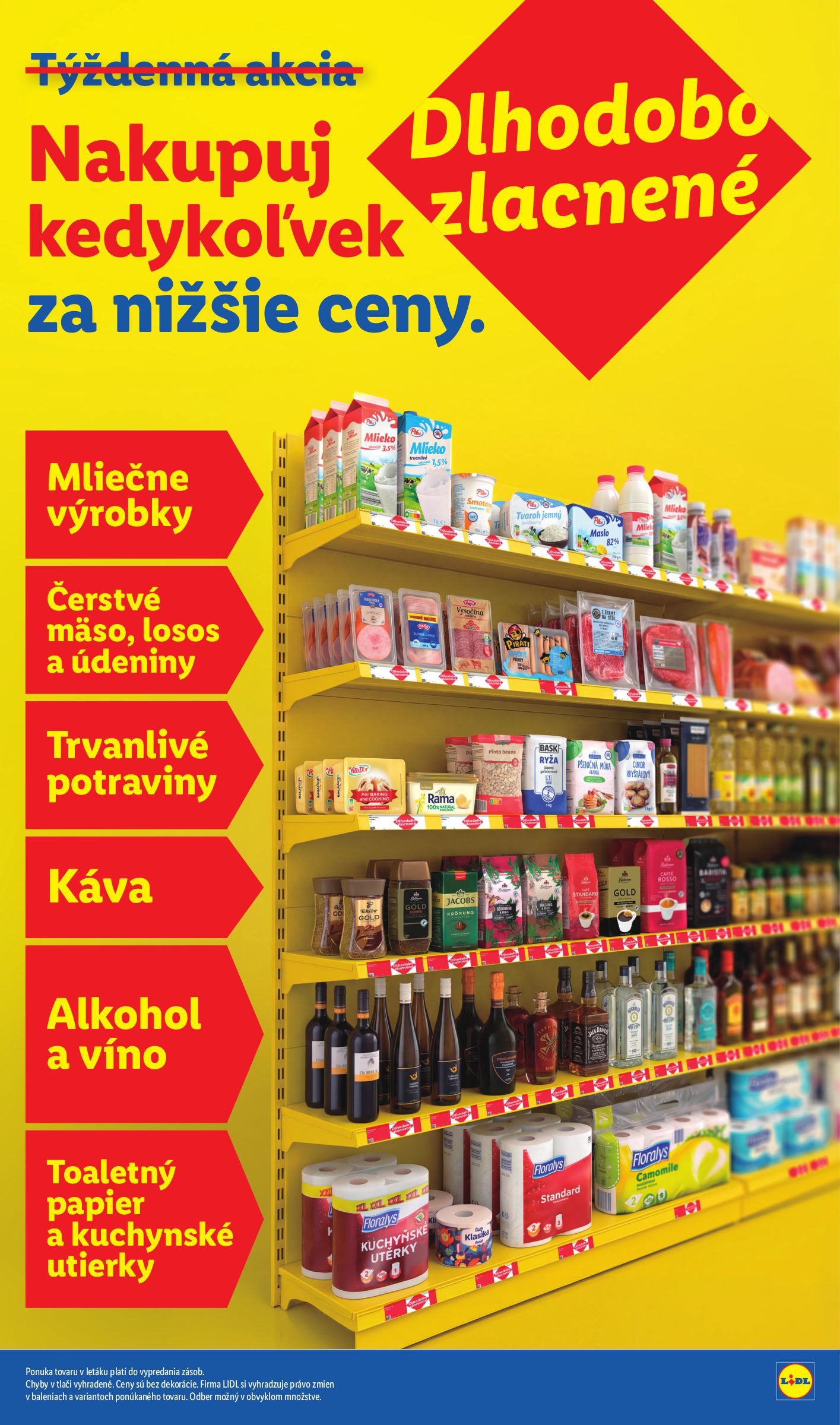 Aktuálny Lidl - Dlhodobo zlacnené leták od piatku, 03.07.2026 do štvrtka, 31.12.2026