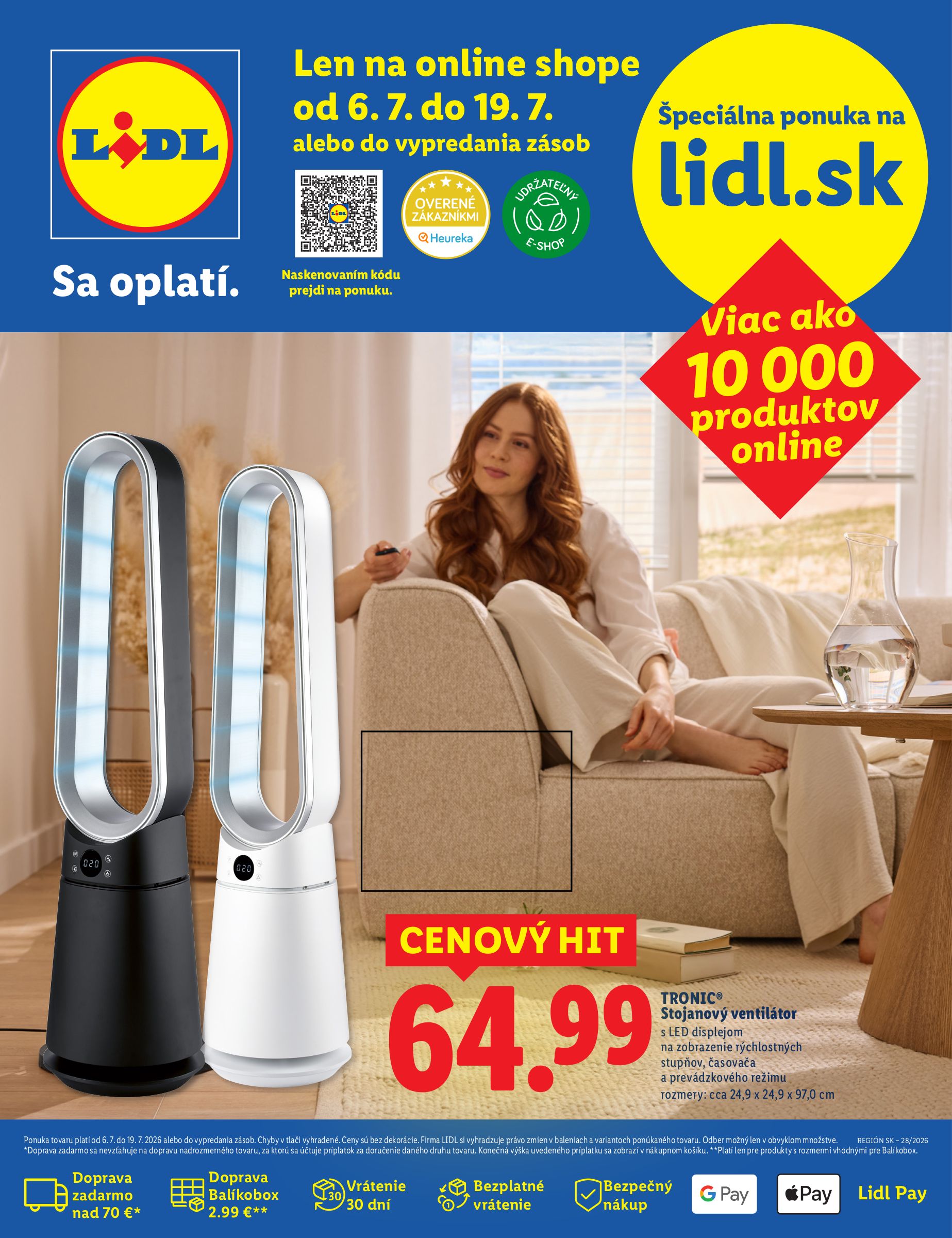 Aktuálny Lidl - Online ponuka leták od pondelka, 06.07.2026 do nedele, 19.07.2026