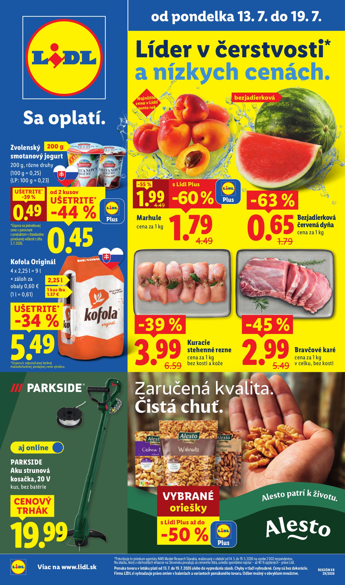 Nový Lidl leták od pondelka, 13.07.2026 do nedele, 19.07.2026