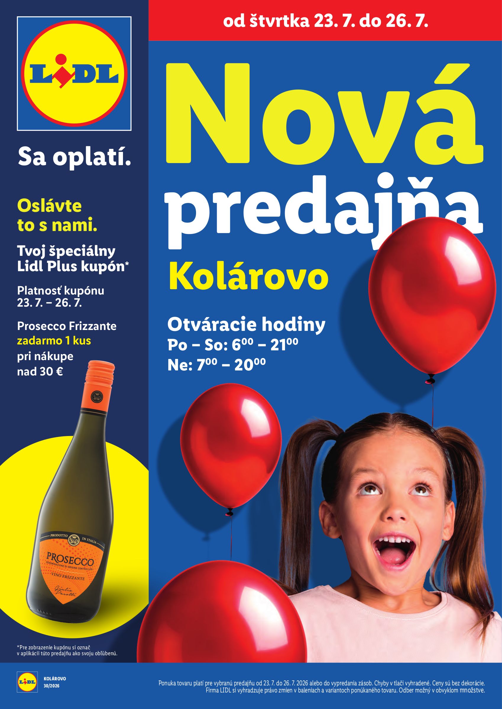 Nový Lidl leták od štvrtka, 23.07.2026 do nedele, 26.07.2026