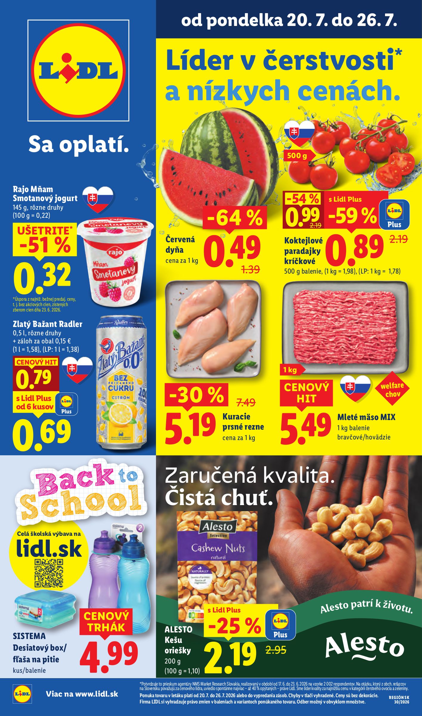 Nový Lidl leták od pondelka, 20.07.2026 do nedele, 26.07.2026