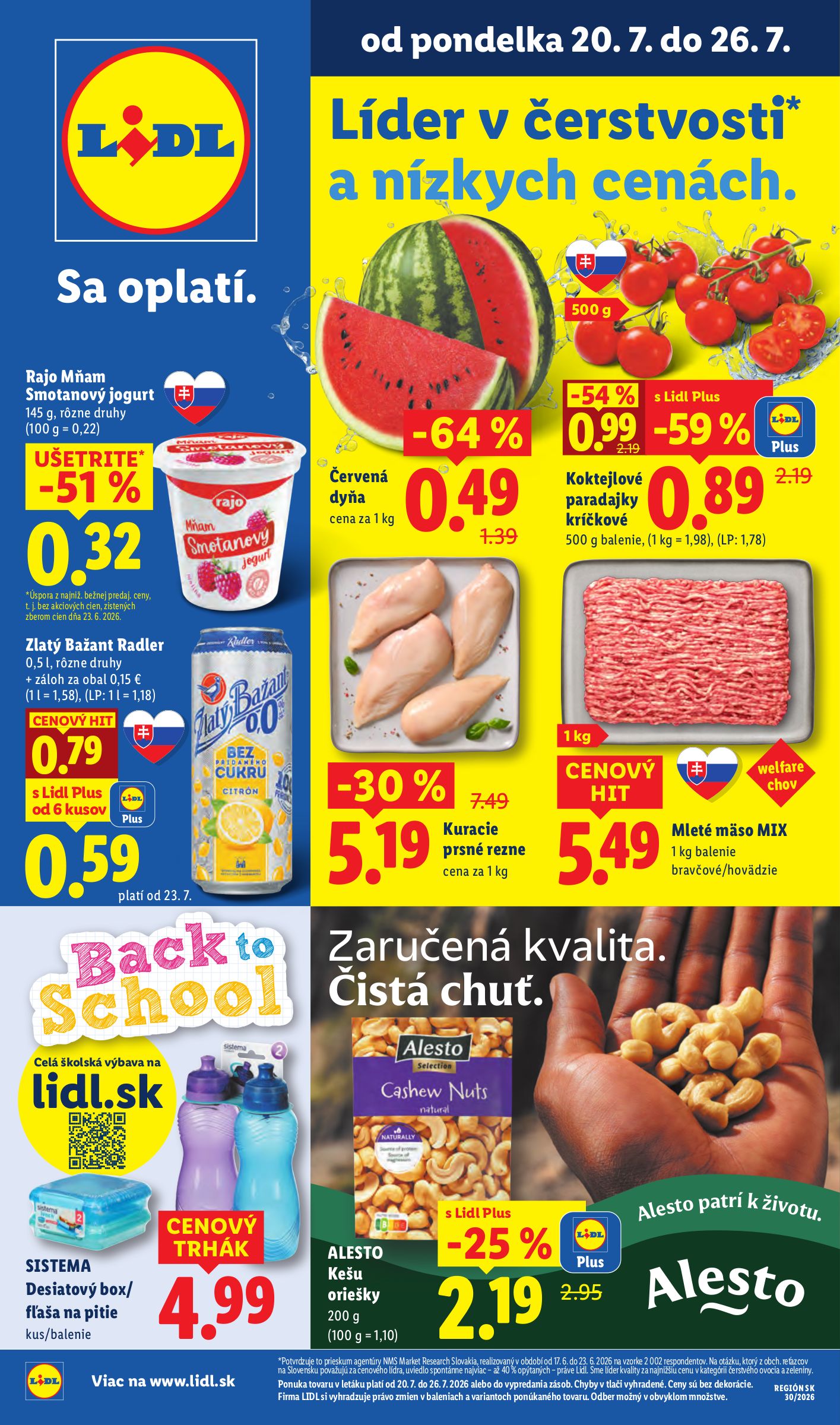 Aktuálny Lidl leták od pondelka, 20.07.2026 do nedele, 26.07.2026