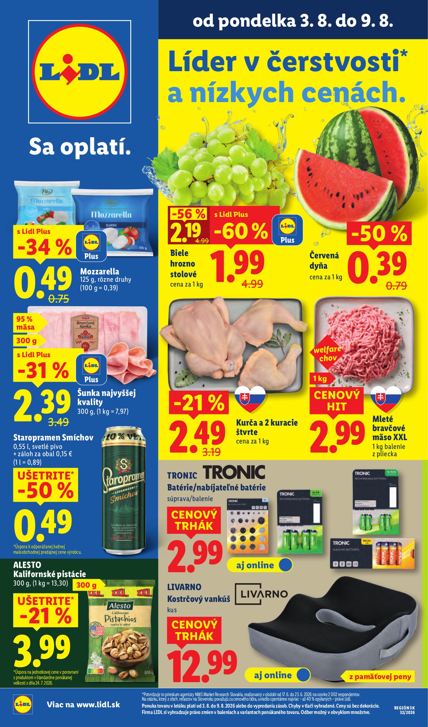 Nový Lidl leták od pondelka, 03.08.2026 do nedele, 09.08.2026