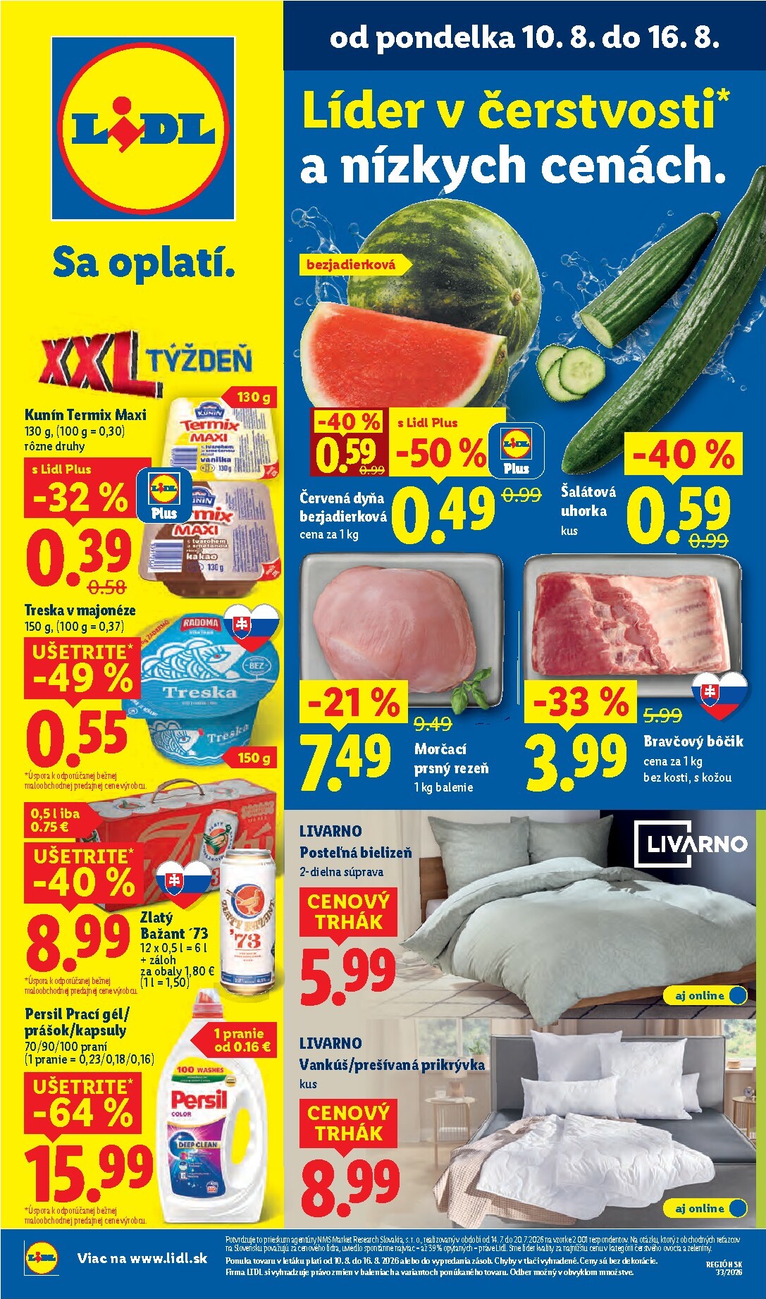 Nový Lidl leták od pondelka, 10.08.2026 do nedele, 16.08.2026