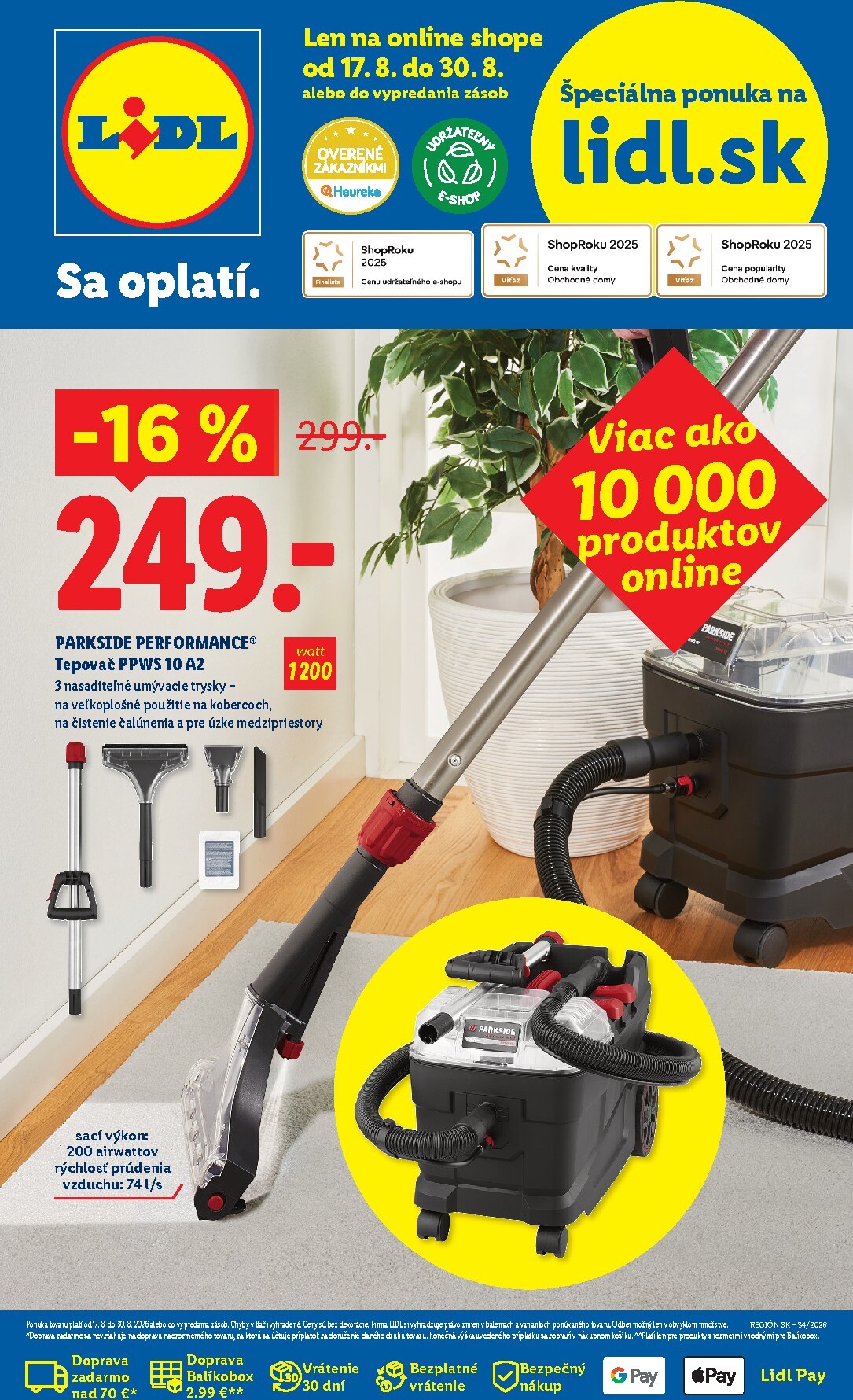 Aktuálny Lidl - Online magazín leták od pondelka, 17.08.2026 do nedele, 30.08.2026