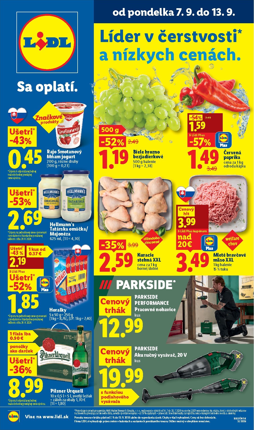 Nový Lidl leták od pondelka, 07.09.2026 do nedele, 13.09.2026