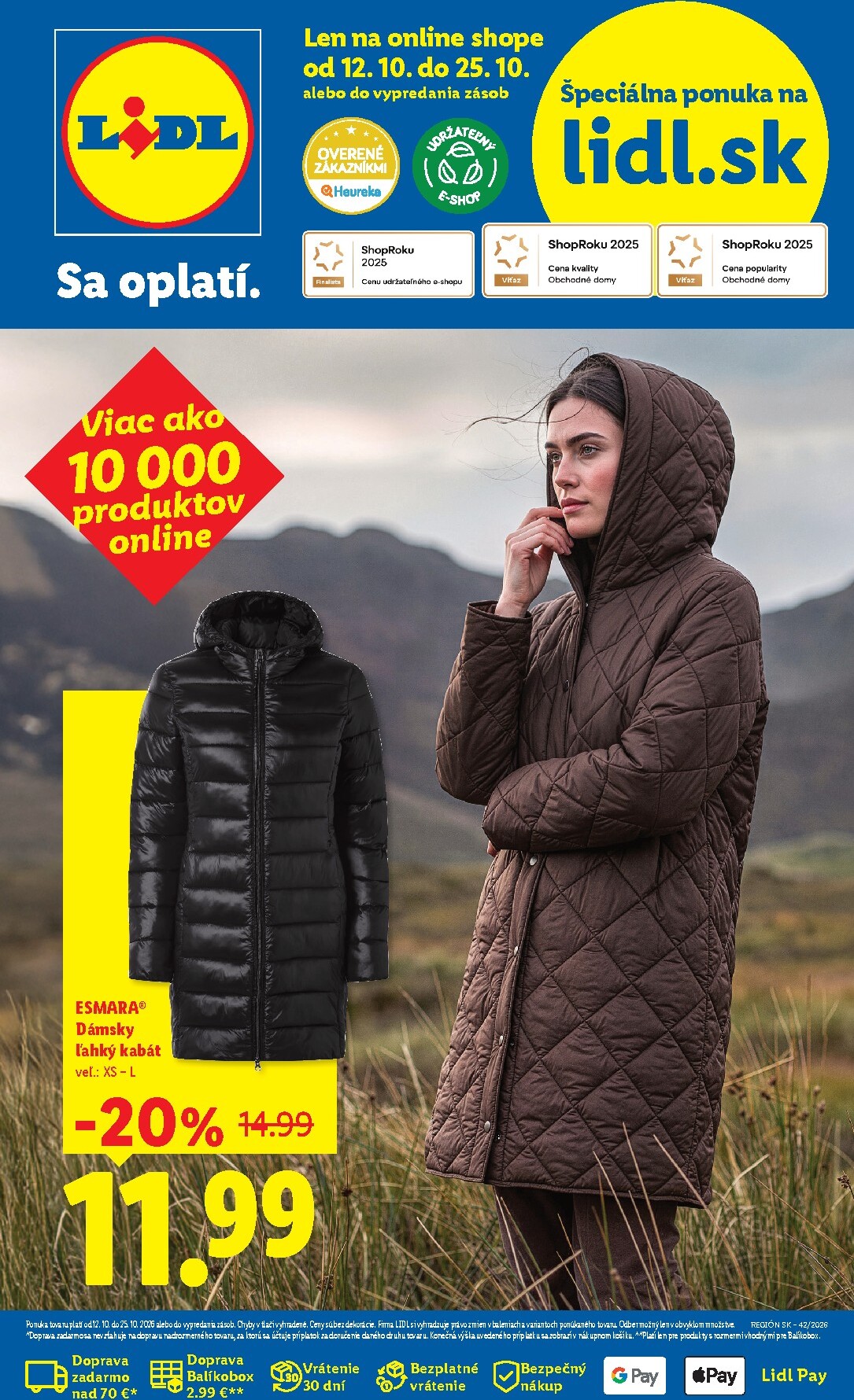 Aktuálny Lidl - Online magazín leták od pondelka, 12.10.2026 do nedele, 25.10.2026