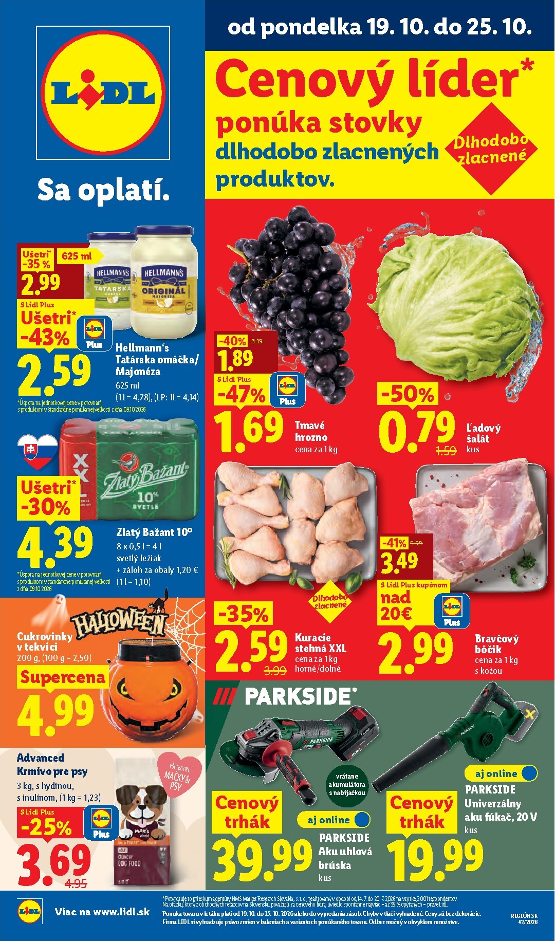 Nový Lidl leták od pondelka, 19.10.2026 do nedele, 25.10.2026
