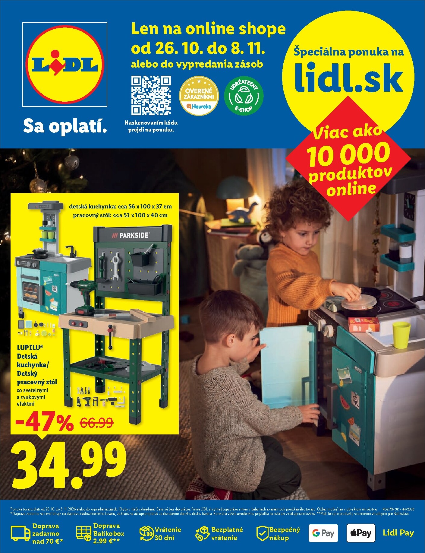 Aktuálny Lidl - Online magazín leták od pondelka, 26.10.2026 do nedele, 08.11.2026