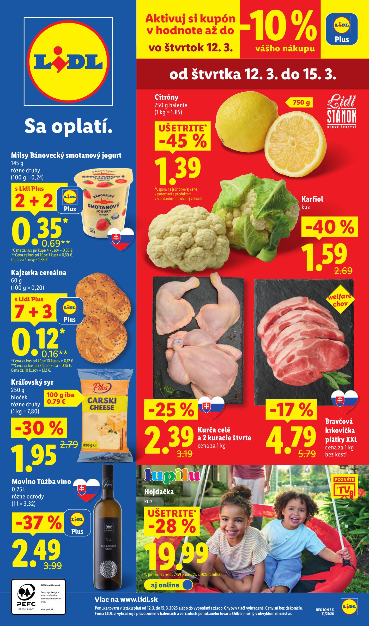 Leták Lidl platný od 12.03.2026 do 15.03.2026