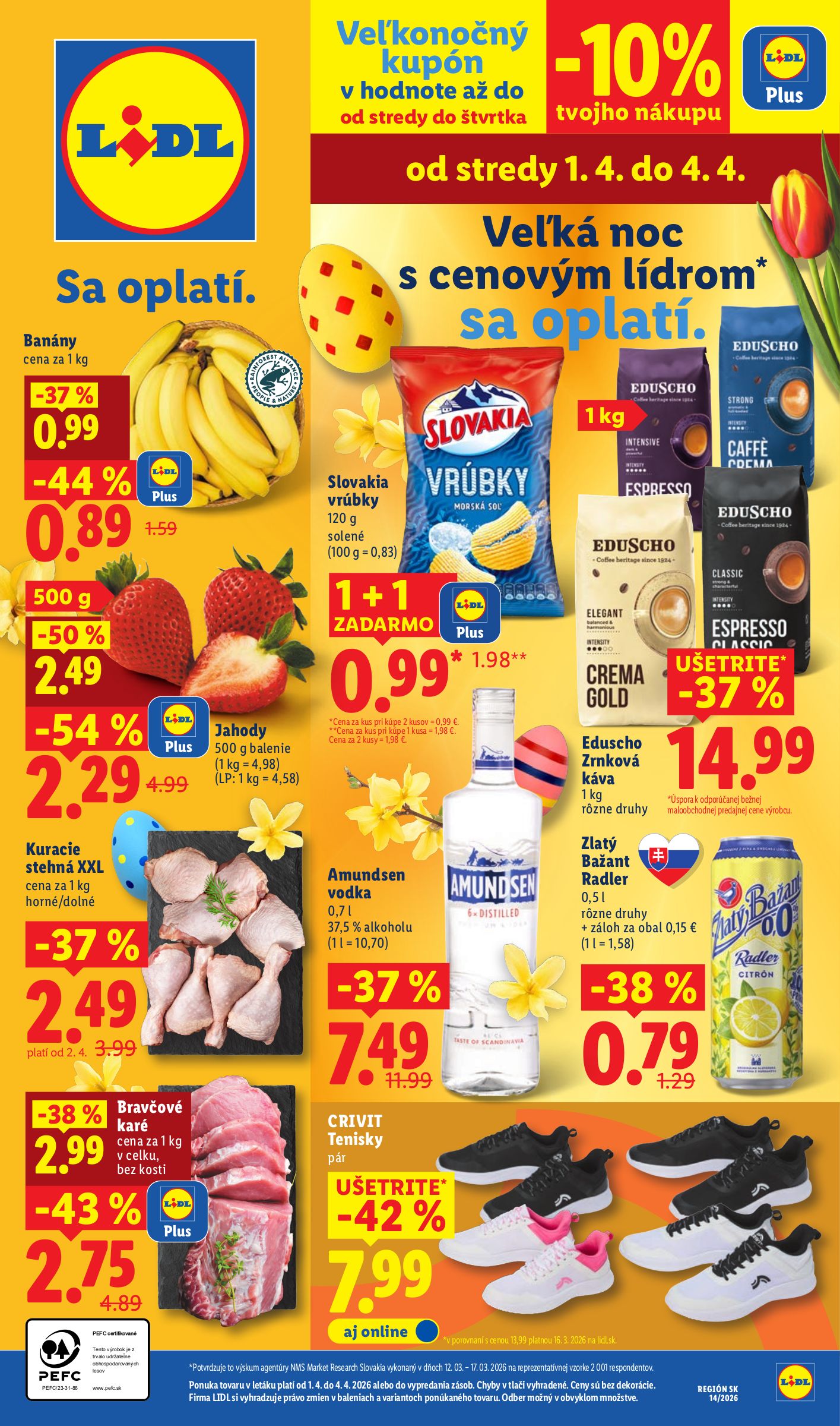 Leták Lidl platný od 01.04.2026 do 04.04.2026