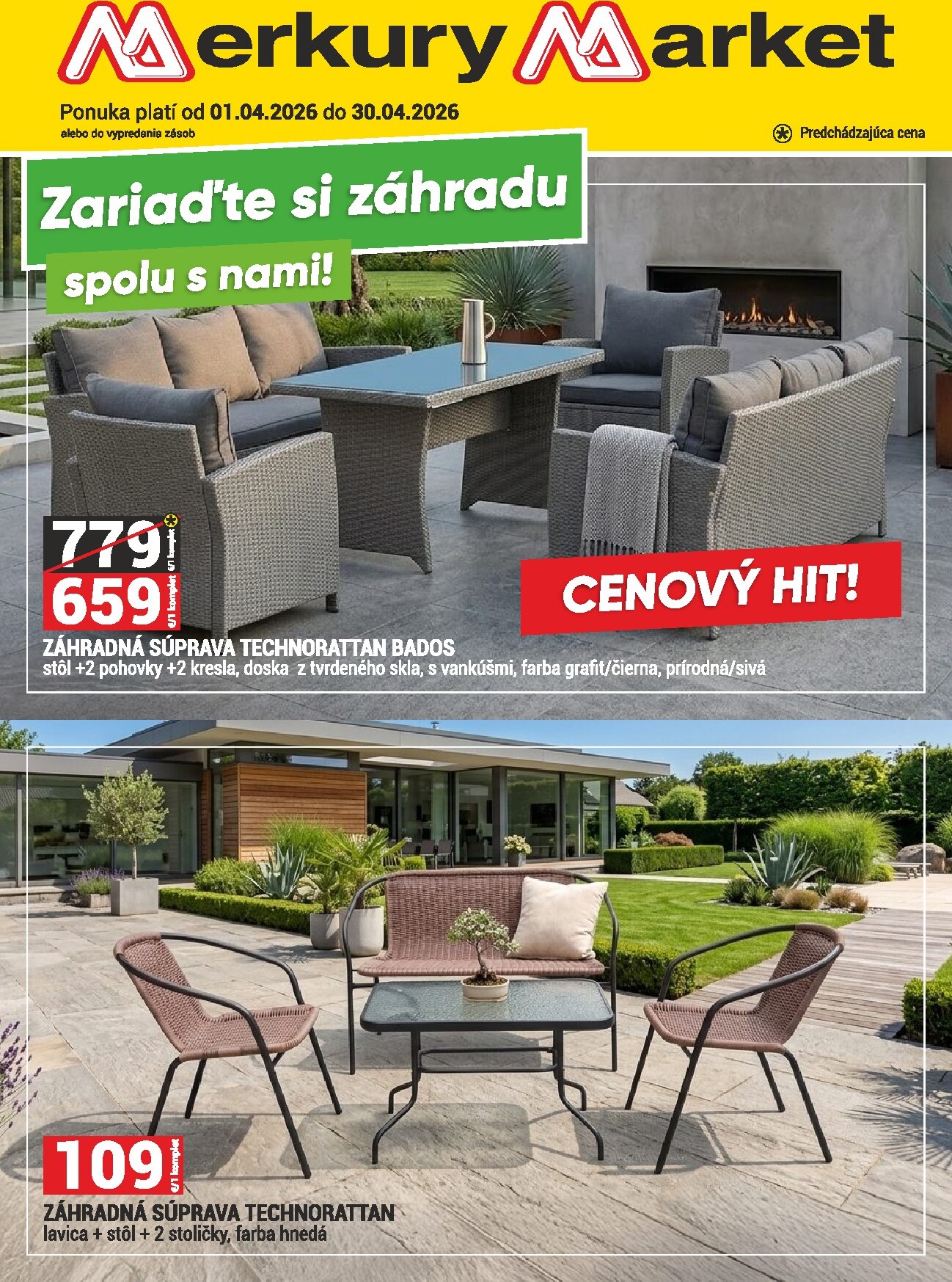 Leták Merkury Market - Záhrada platný od 01.04.2026 do 30.04.2026