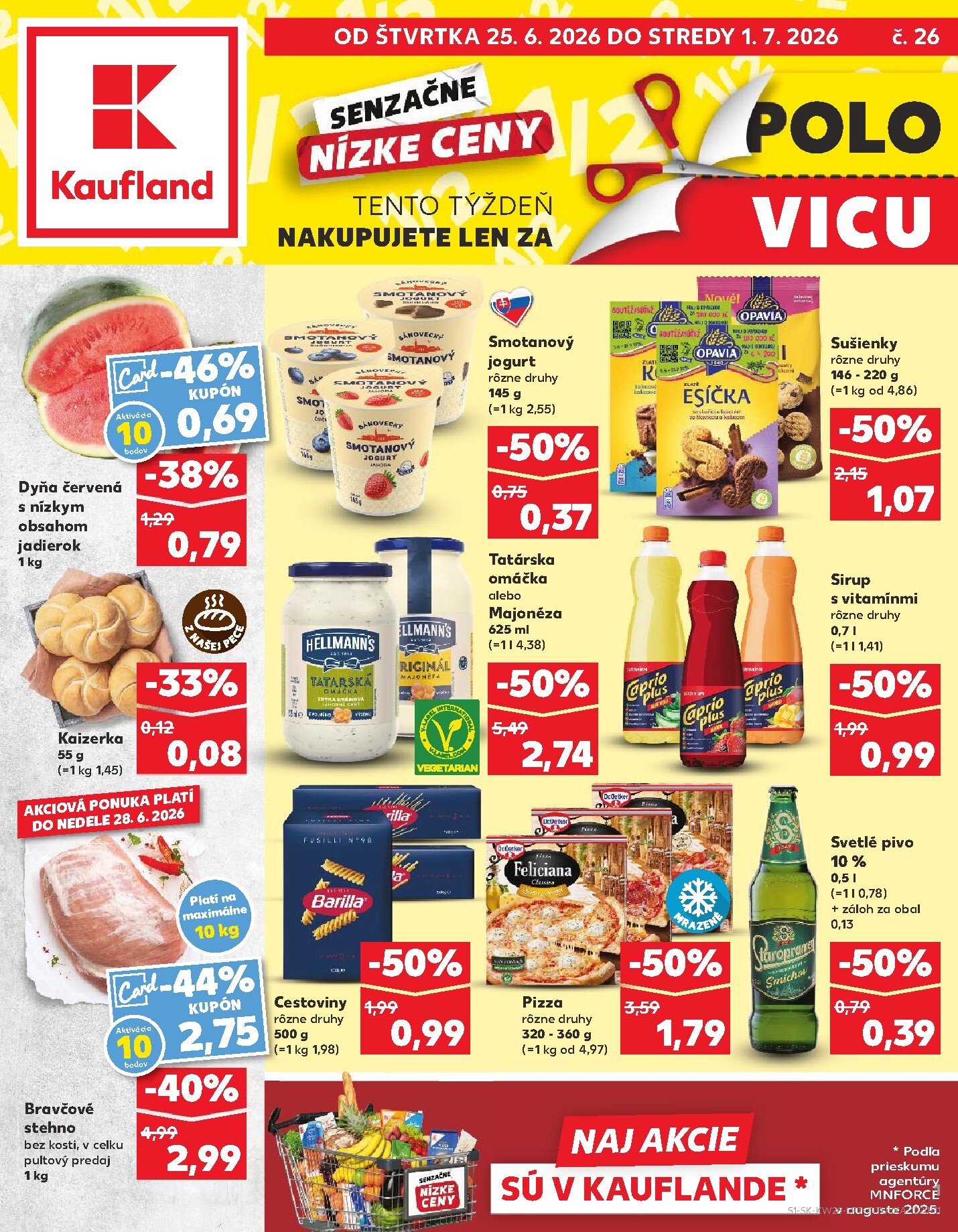 Aktuálny Kaufland leták od štvrtka, 25.06.2026 do stredy, 01.07.2026