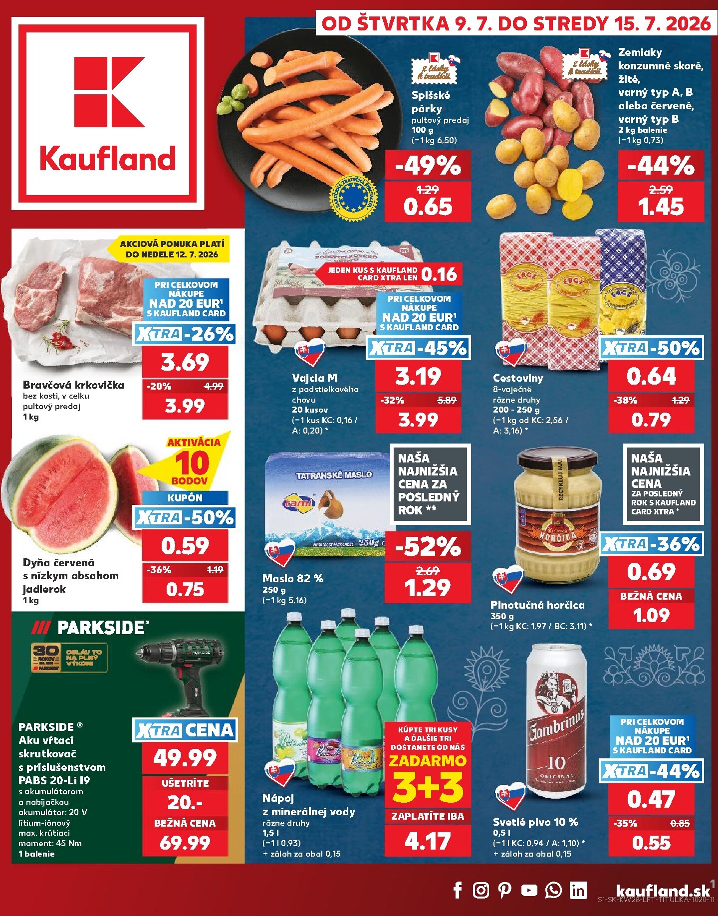 Nový Kaufland leták od štvrtka, 09.07.2026 do stredy, 15.07.2026