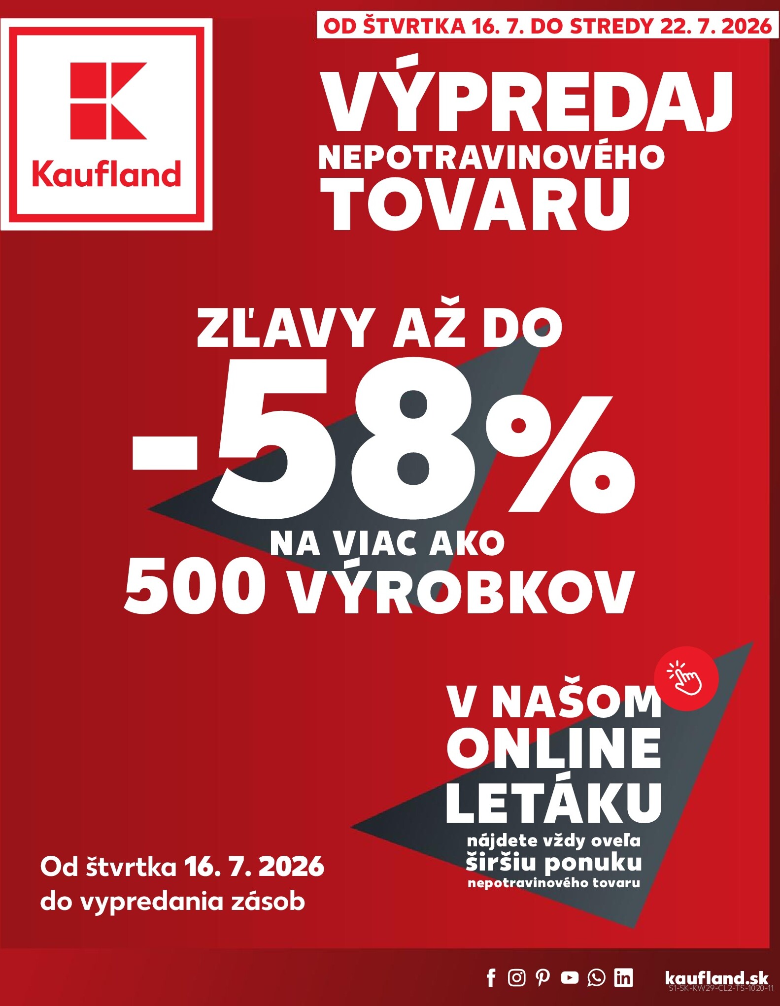Nový Kaufland leták od štvrtka, 16.07.2026 do stredy, 22.07.2026