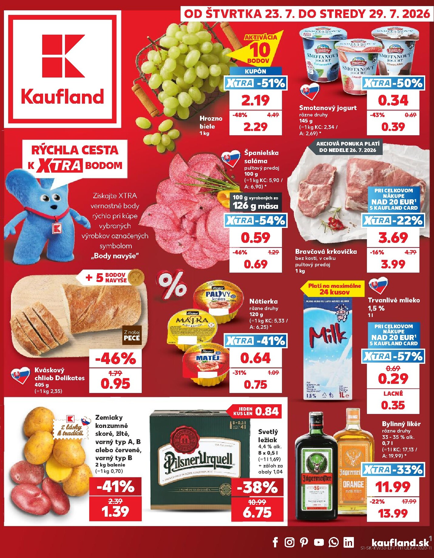 Nový Kaufland leták od štvrtka, 23.07.2026 do stredy, 29.07.2026