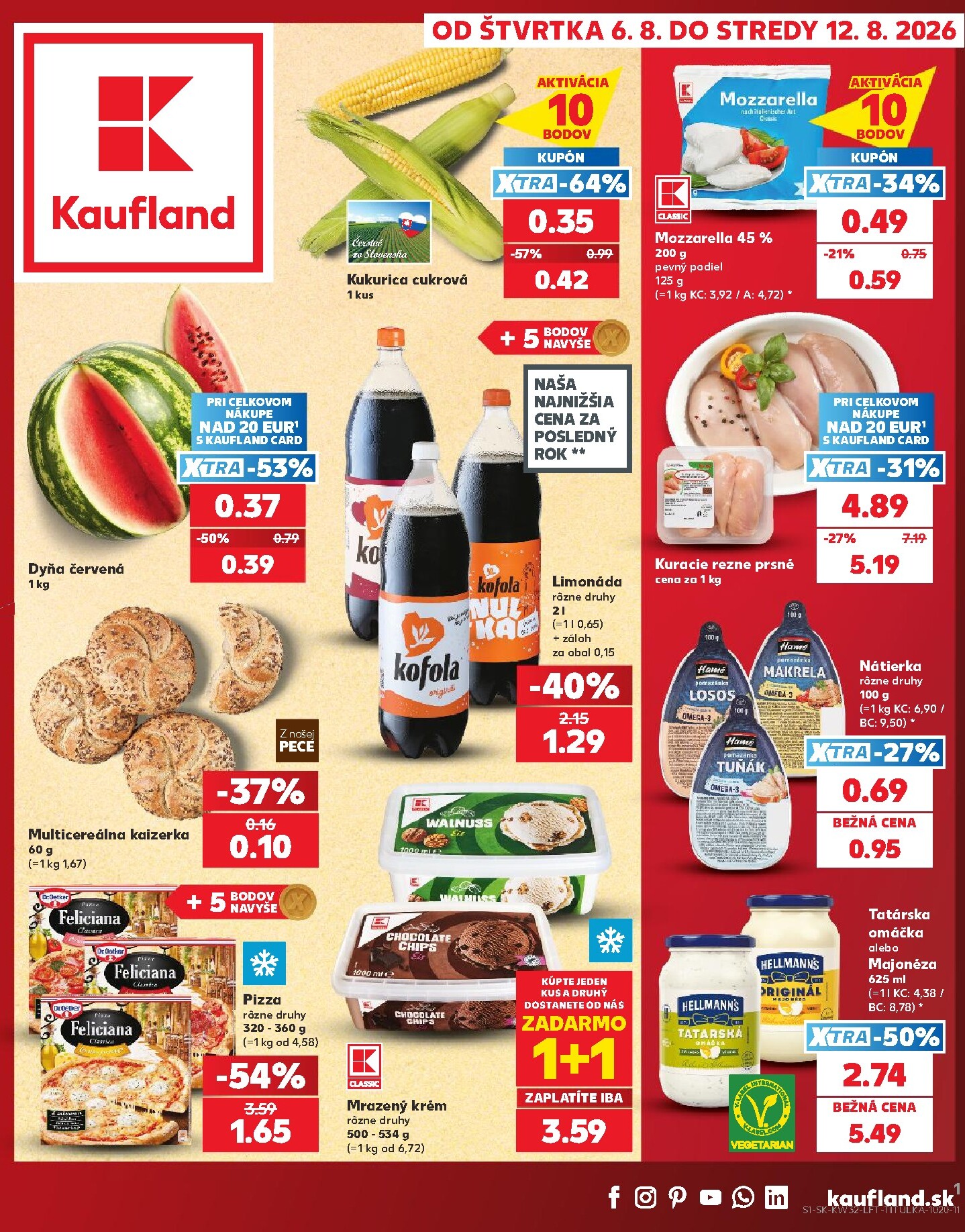 Nový Kaufland leták od štvrtka, 06.08.2026 do stredy, 12.08.2026