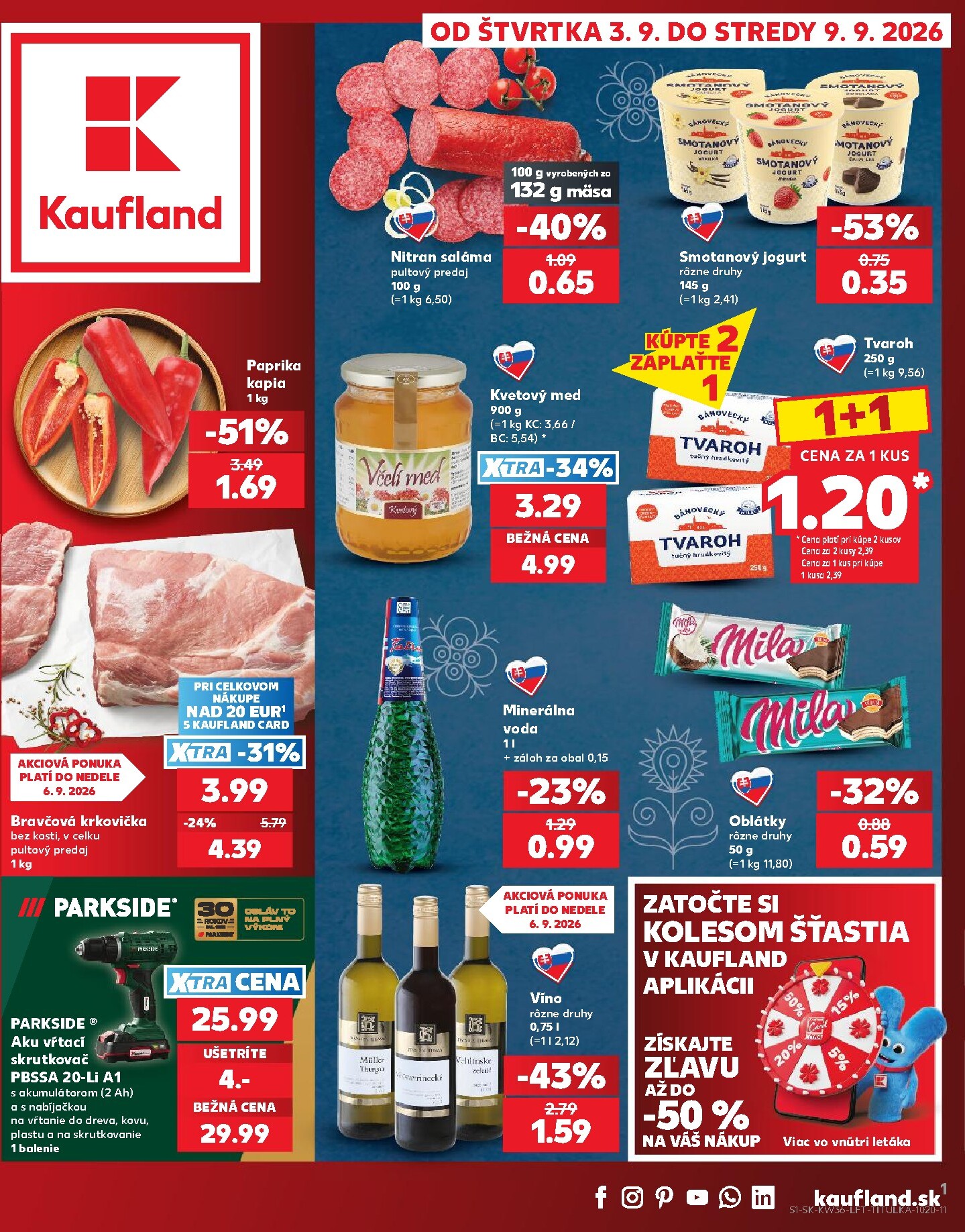 Nový Kaufland leták od štvrtka, 03.09.2026 do stredy, 09.09.2026