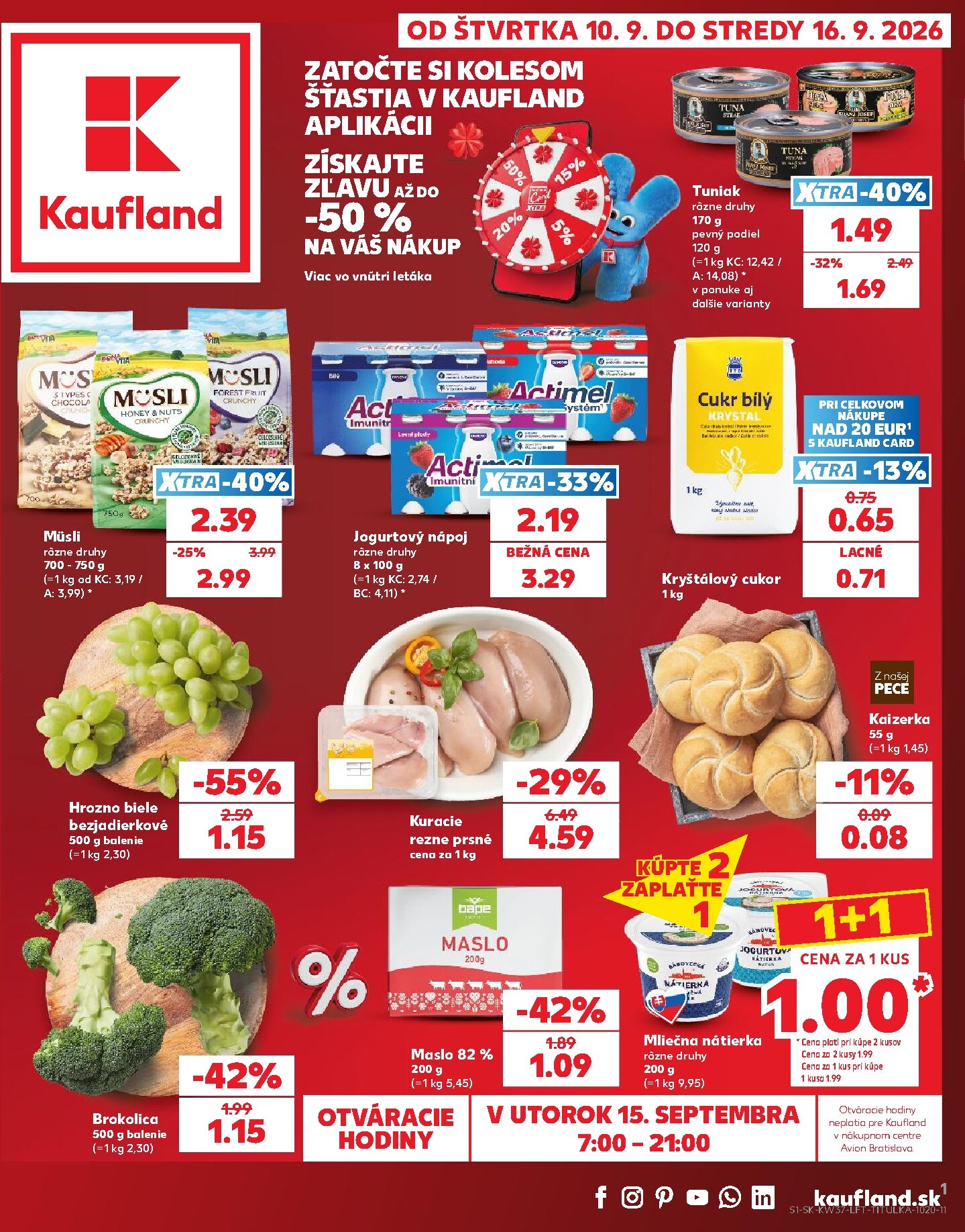 Nový Kaufland leták od štvrtka, 10.09.2026 do stredy, 16.09.2026
