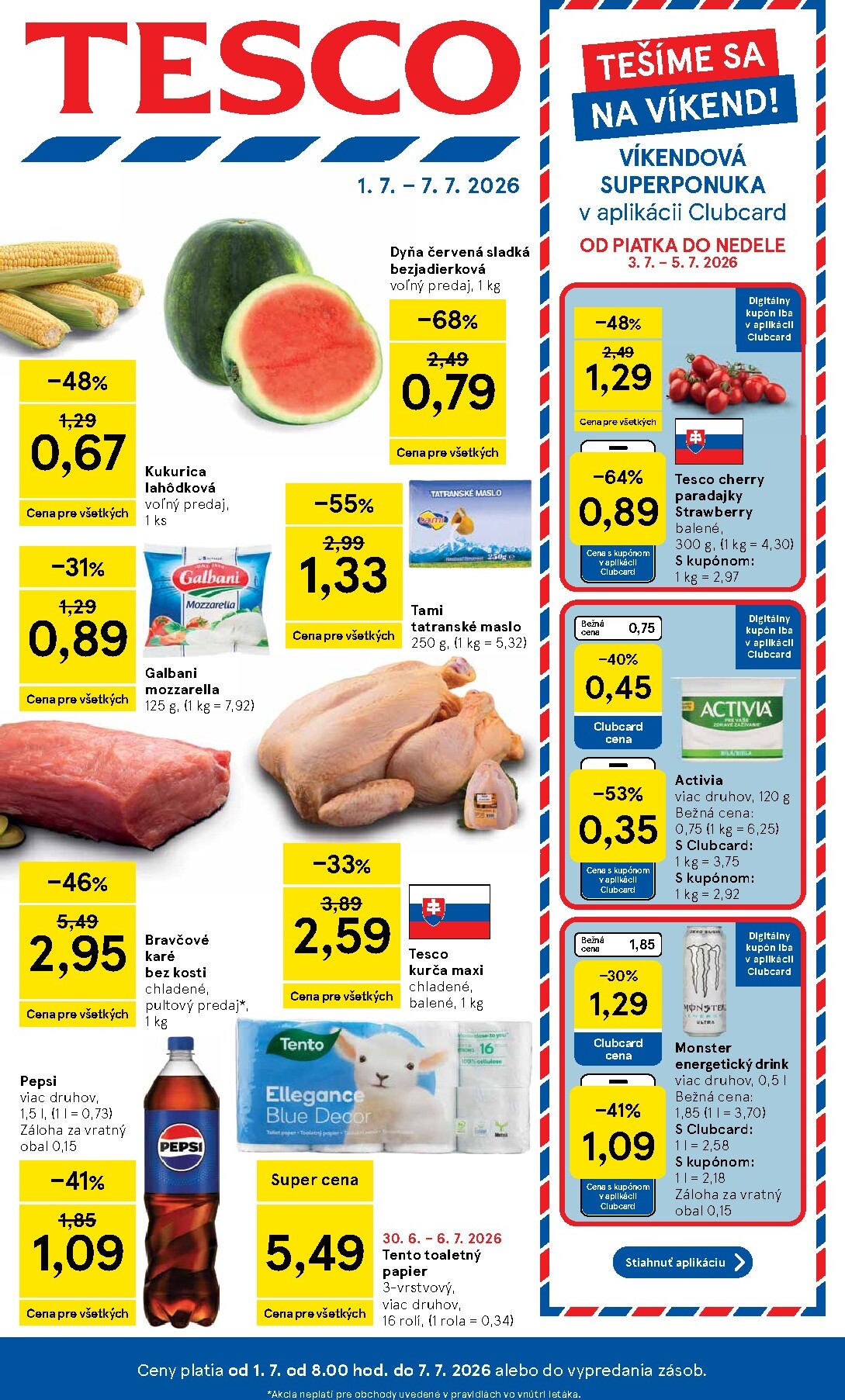 Nový Tesco leták od stredy, 01.07.2026 do utorka, 07.07.2026