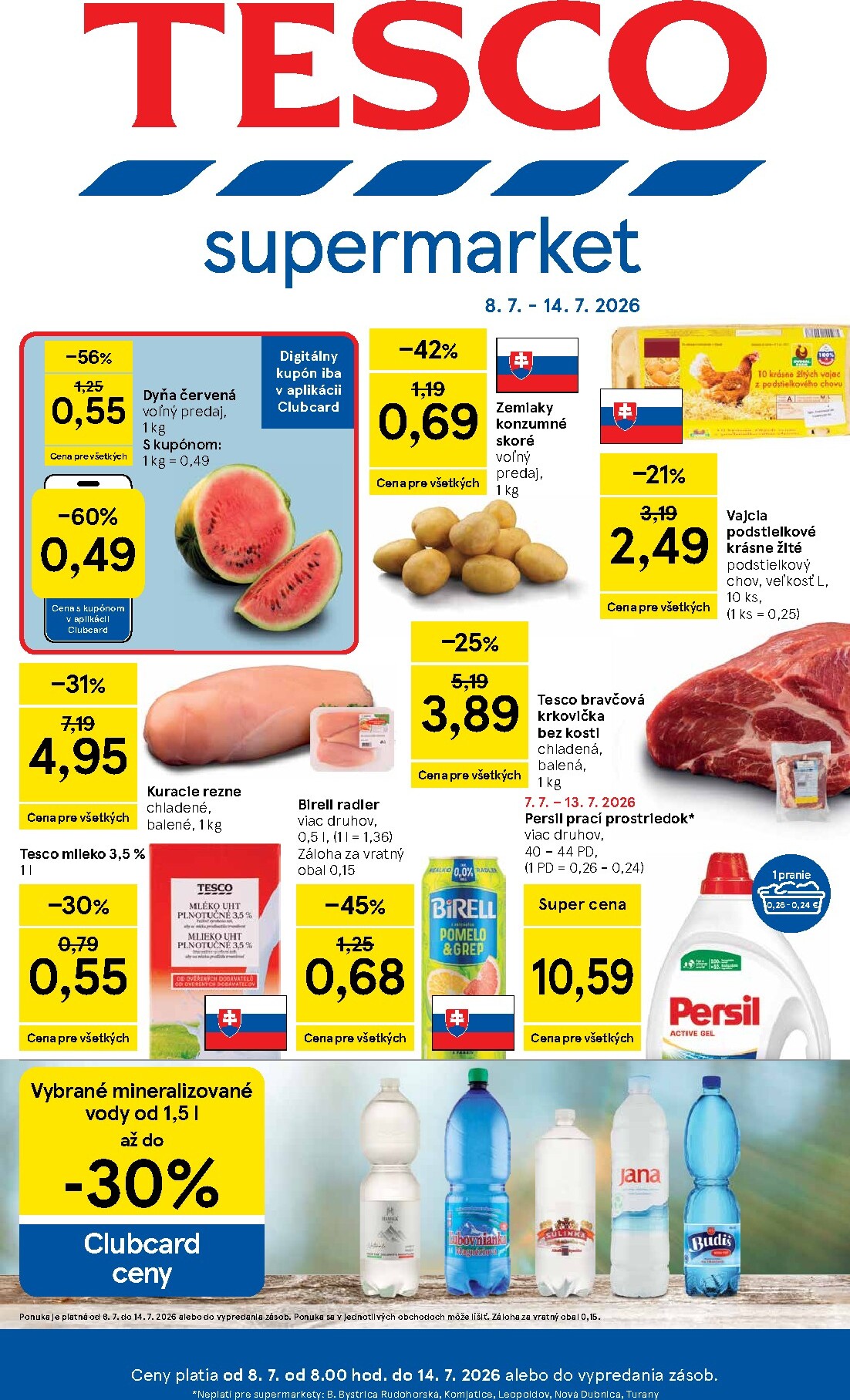 Nový Tesco - Supermarket leták od stredy, 08.07.2026 do utorka, 14.07.2026