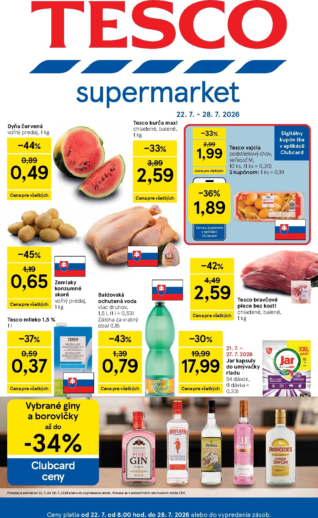 Nový tesco-letak-2026-07-22 - supermarkety leták od stredy, 22.07.2026 do utorka, 28.07.2026