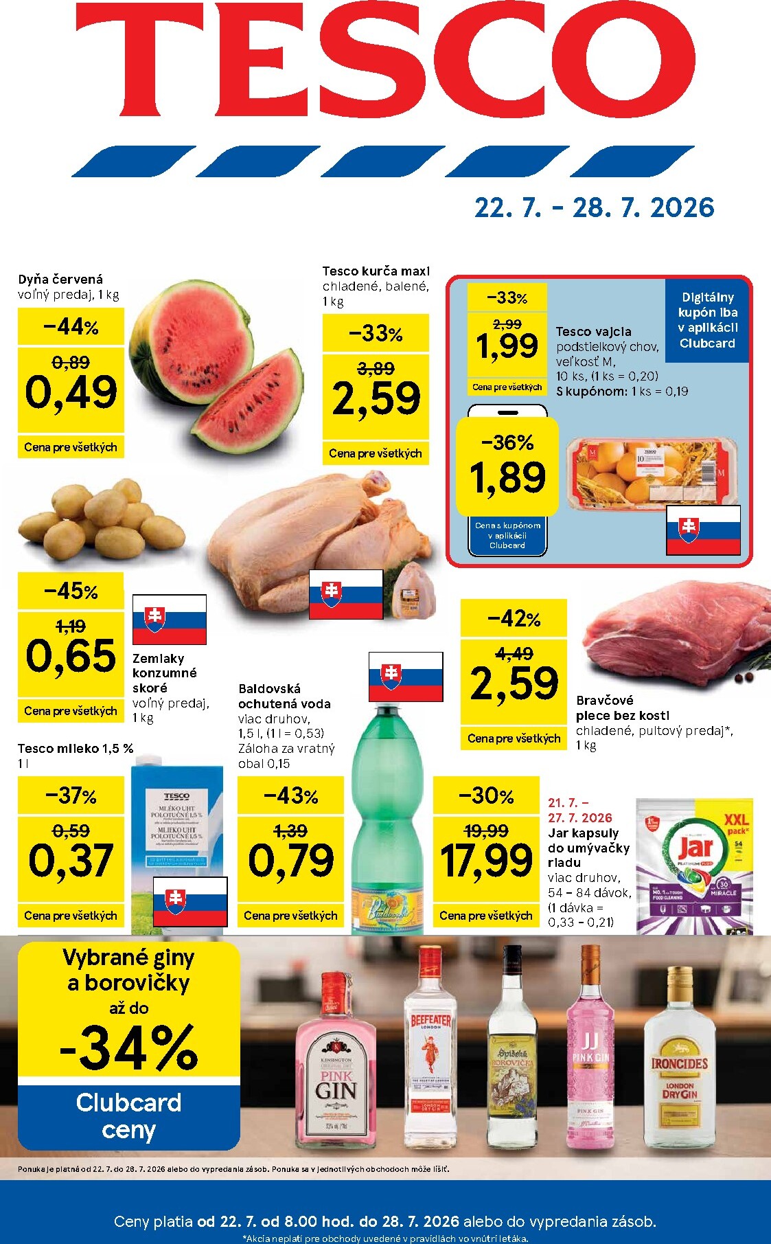 Nový Tesco leták od stredy, 22.07.2026 do utorka, 28.07.2026