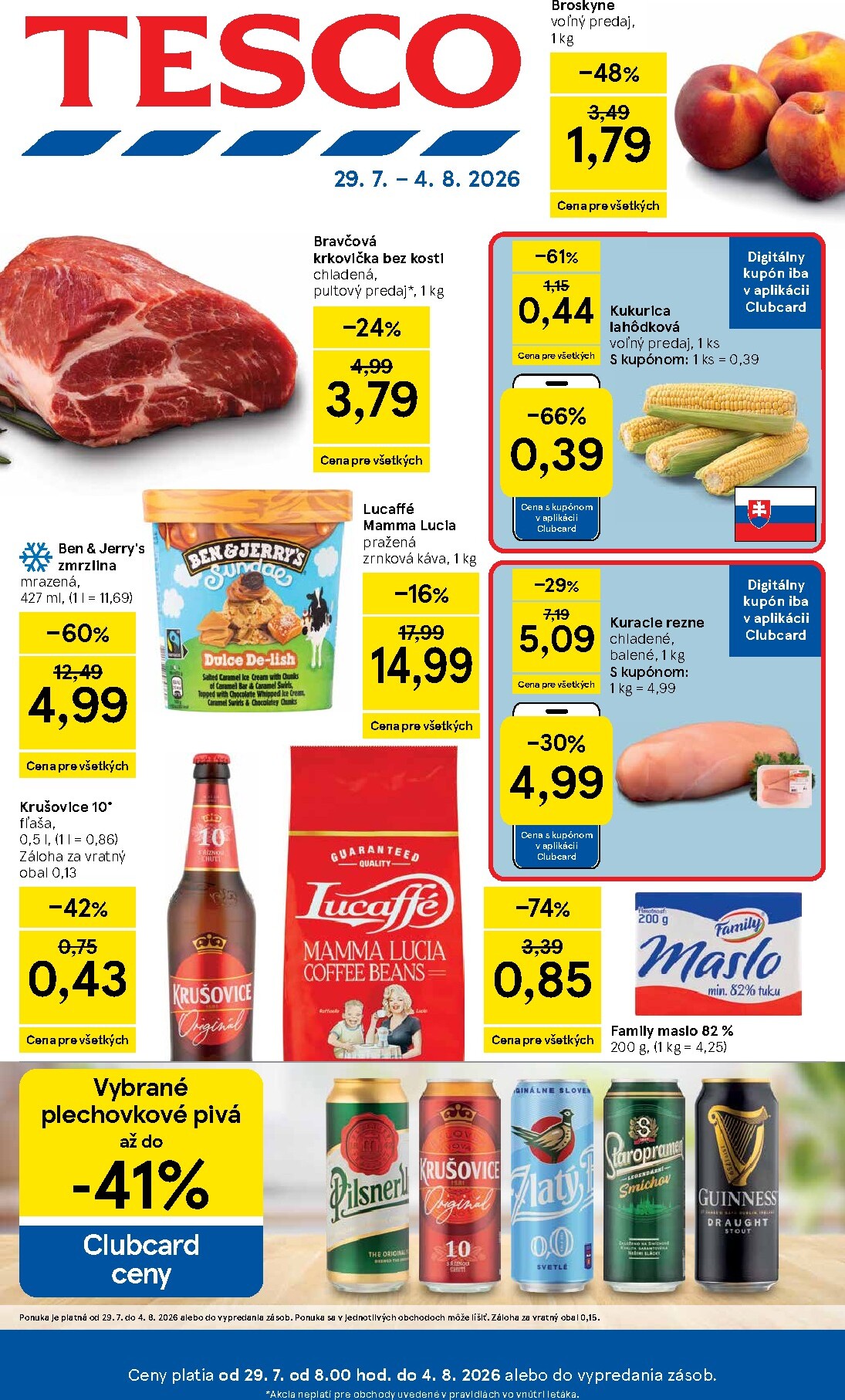 Nový Tesco leták od stredy, 29.07.2026 do utorka, 04.08.2026