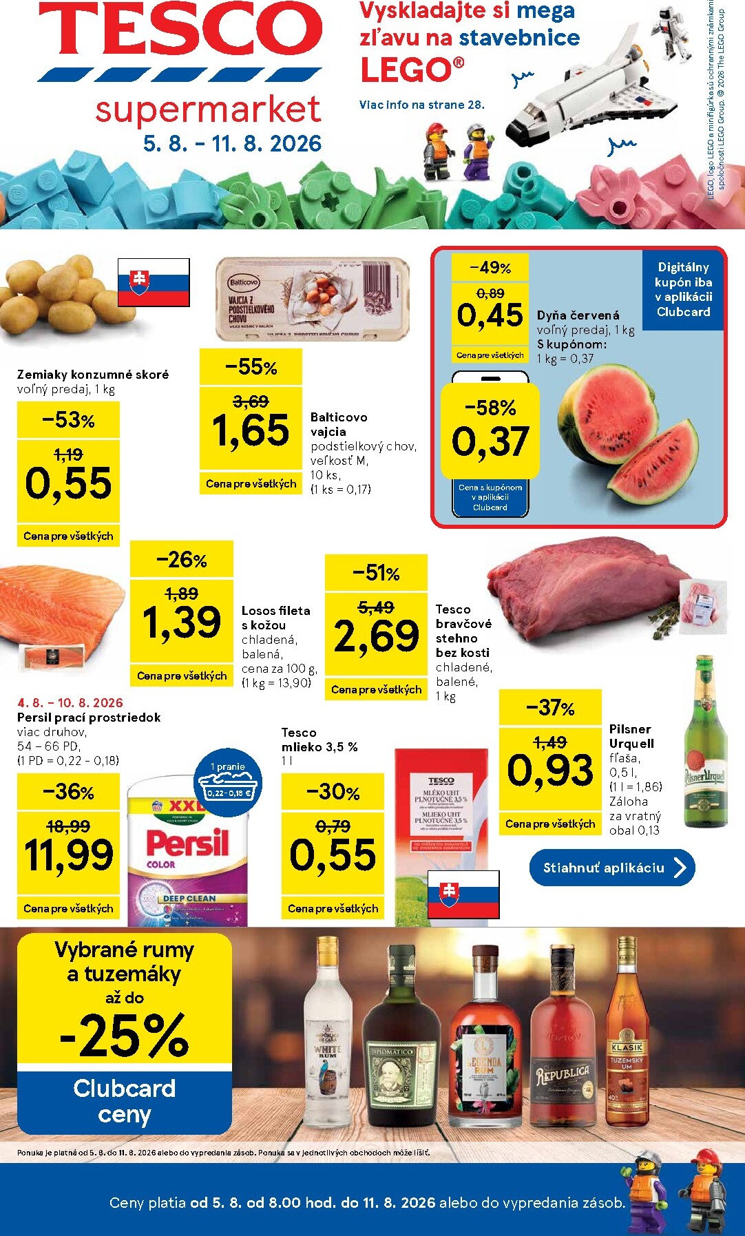 Nový Tesco supermarket leták od stredy, 05.08.2026 do utorka, 11.08.2026