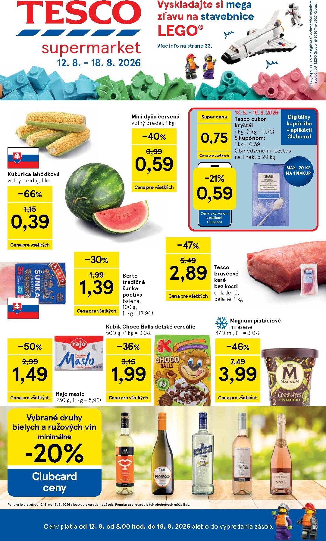 Nový Tesco supermarket leták od stredy, 12.08.2026 do utorka, 18.08.2026