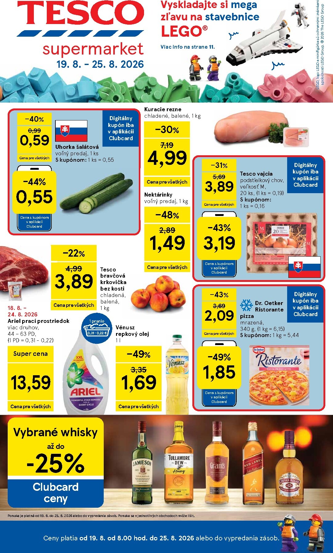 Nový Tesco supermarket leták od stredy, 19.08.2026 do utorka, 25.08.2026