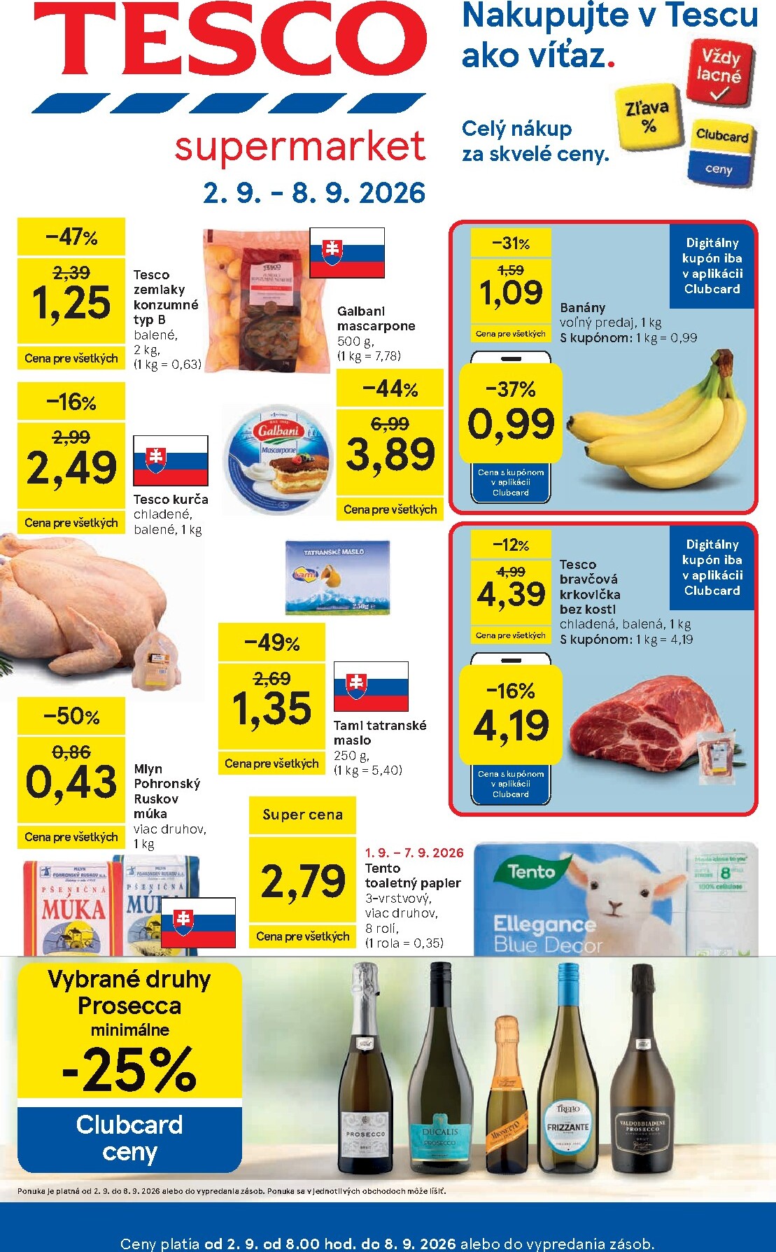 Nový Tesco supermarket leták od stredy, 02.09.2026 do utorka, 08.09.2026