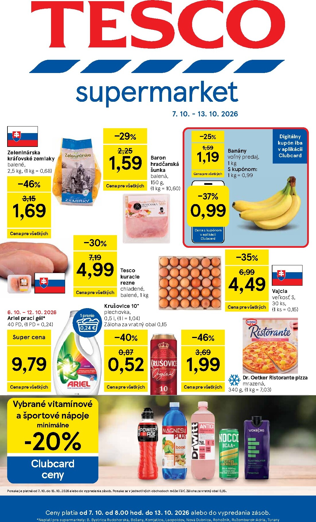 Nový Tesco supermarket leták od stredy, 07.10.2026 do utorka, 13.10.2026